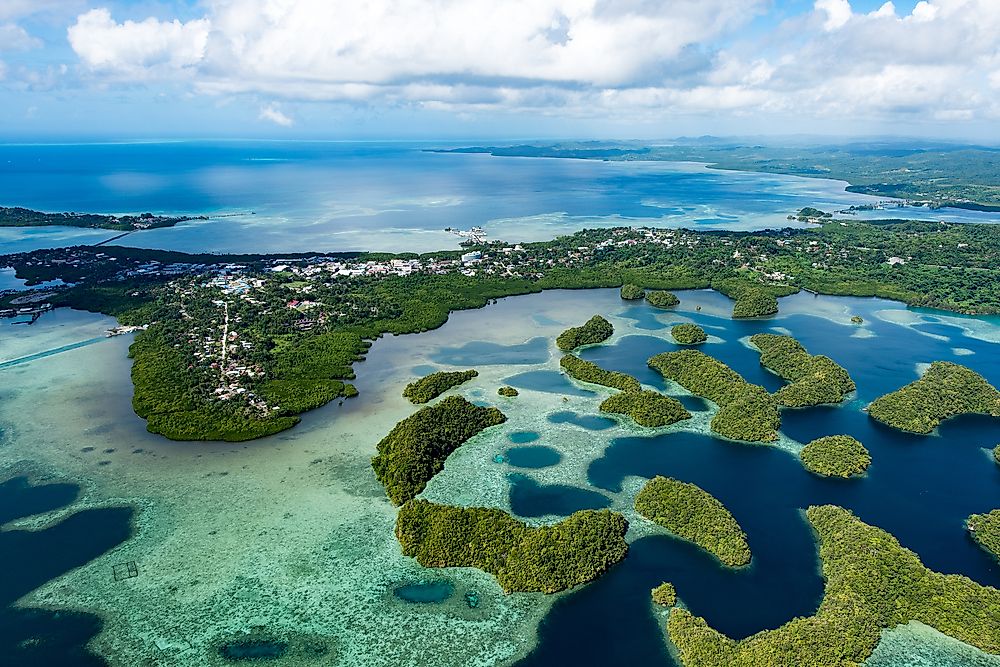 The landscape of Palau is vulnerable to rising sea levels as brought on by climate change.