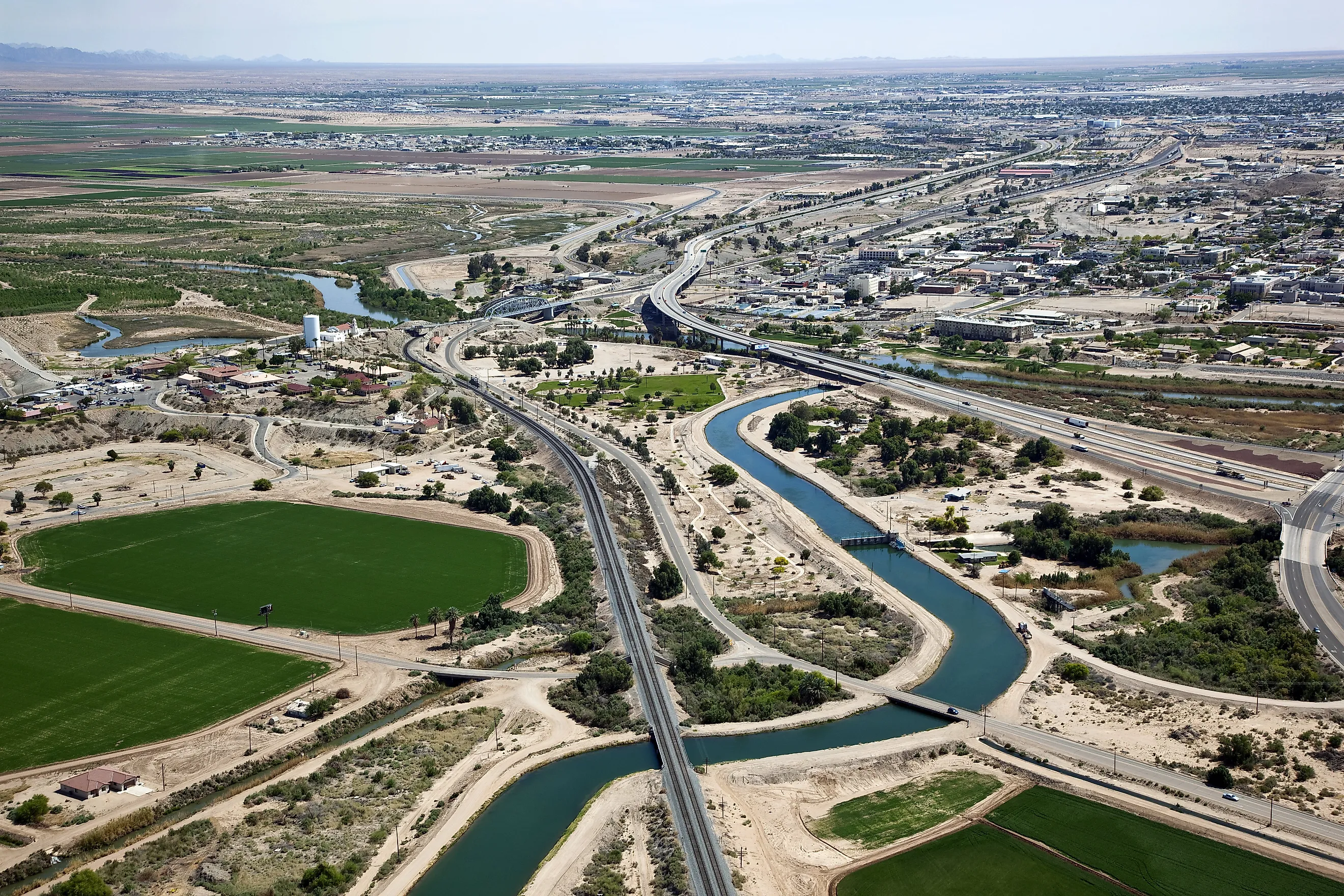Arizona-California Border at Colorado River in Yuma