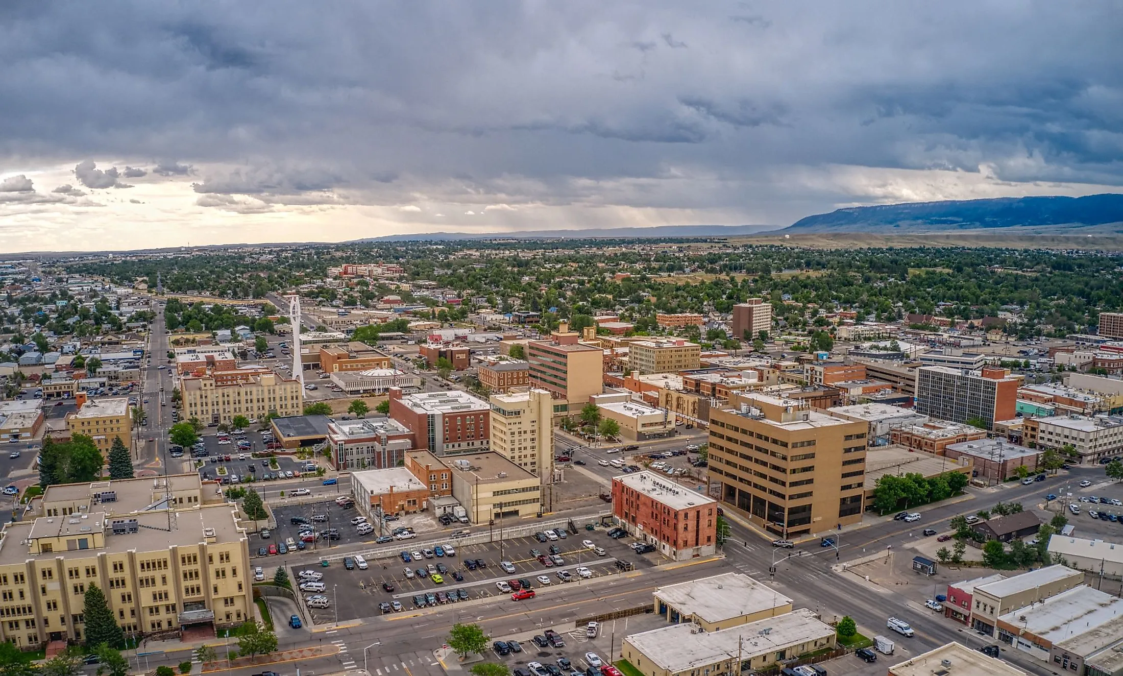 Aerial view of Casper, Wyoming