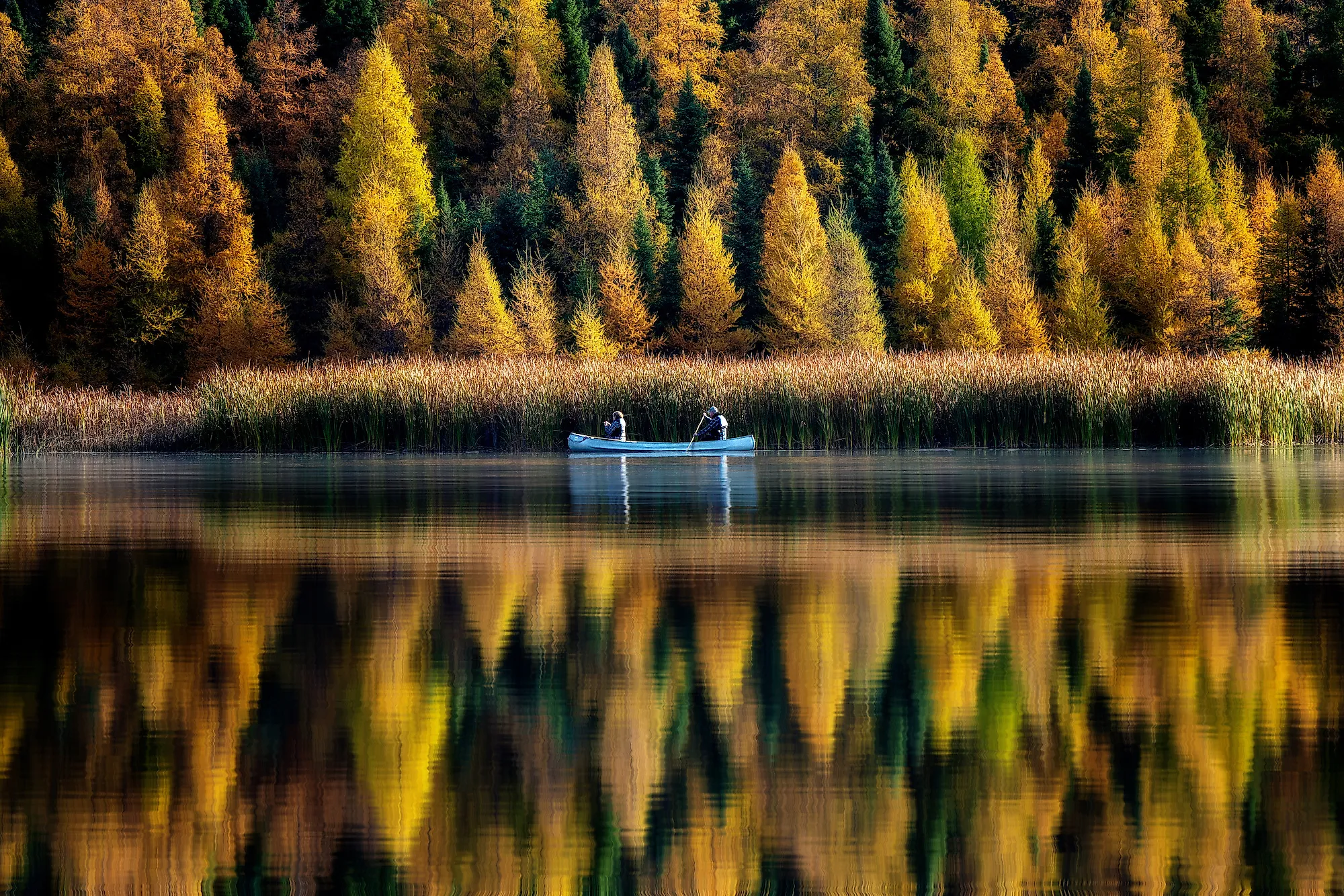Lake Manitoba in fall.