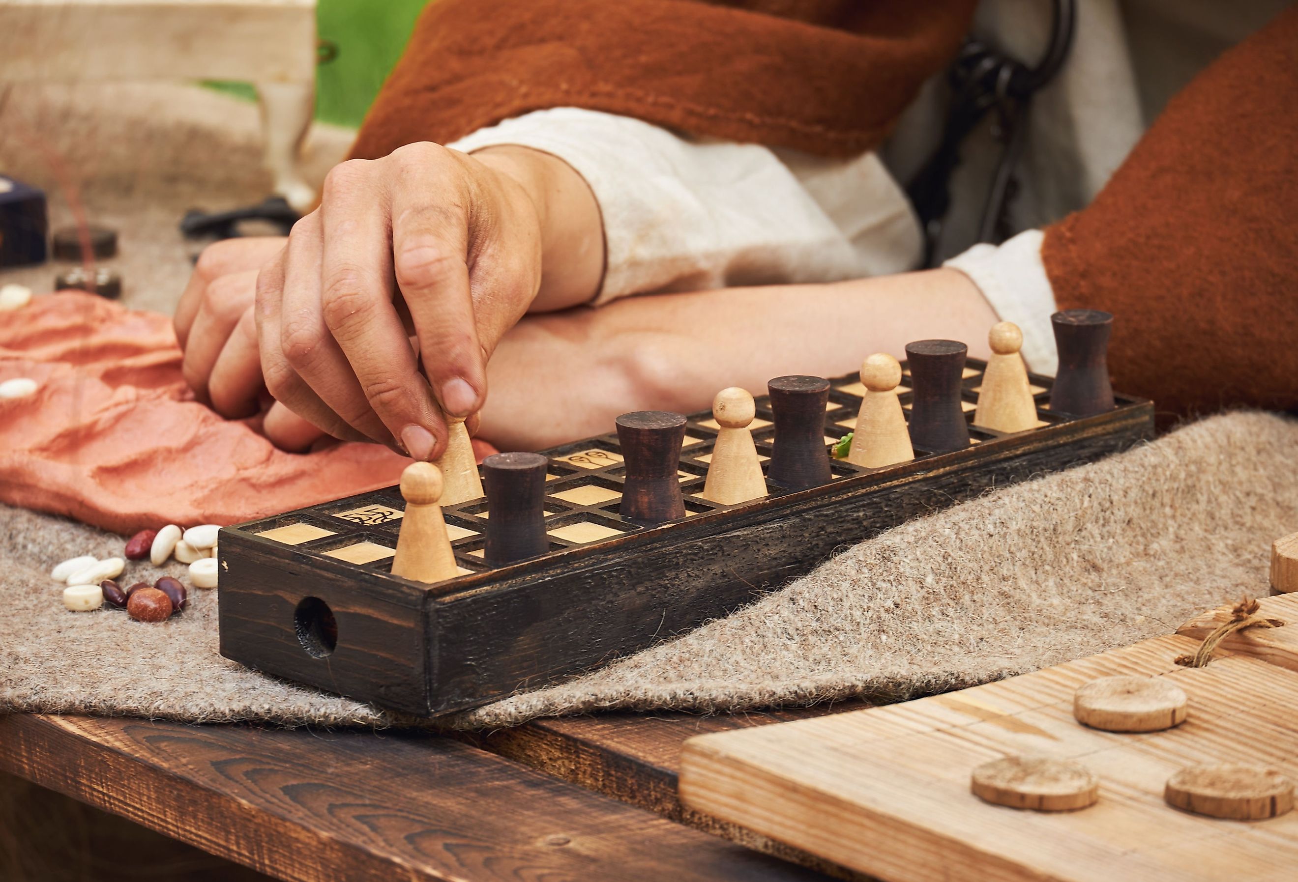Senet is a game originally from Egypt, popular in ancient Rome. Image credit Zhuravlev Andrey via shutterstock