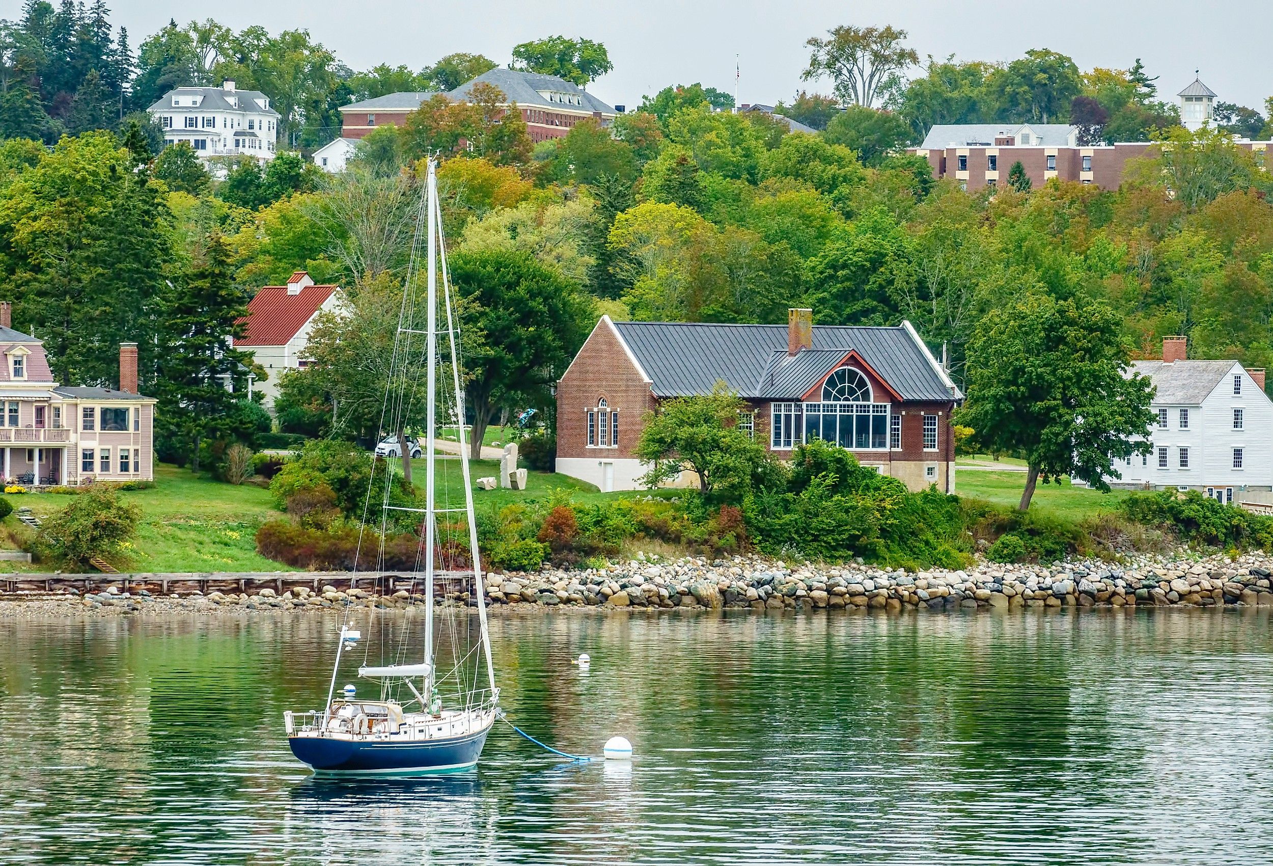 The shoreline of Castine, Maine.