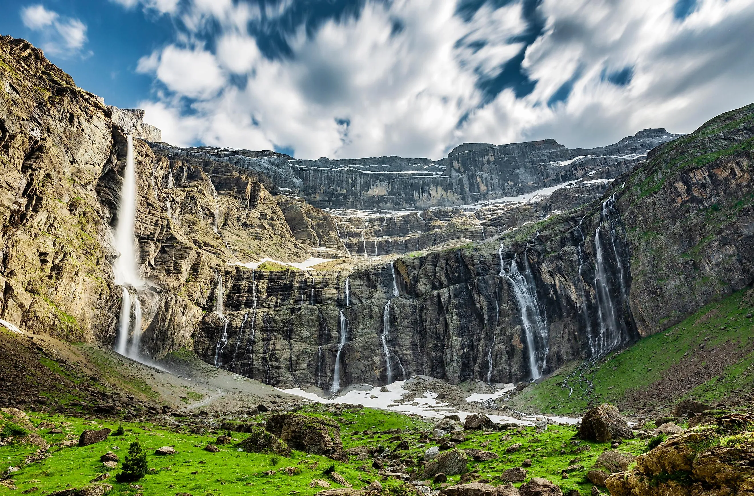 Gavernie Falls, Pyrenees mountains.