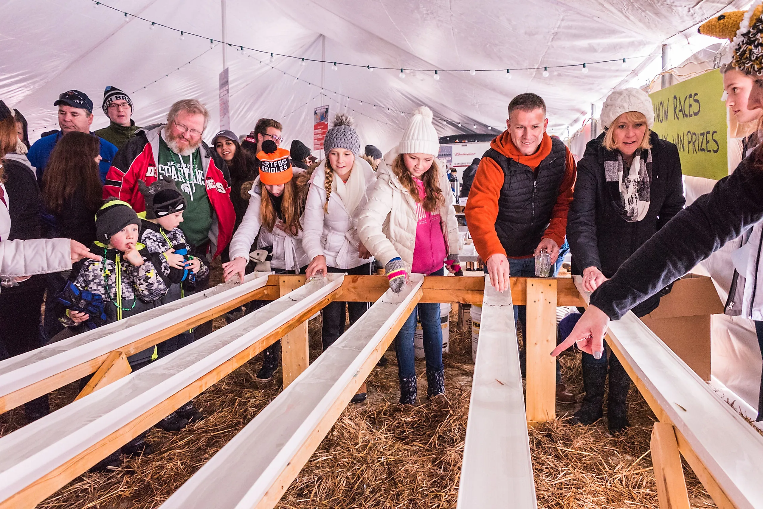 Minnow Racing at Fish Creek, WIsconsin's Winterfest. Image by doorcountypulse.com