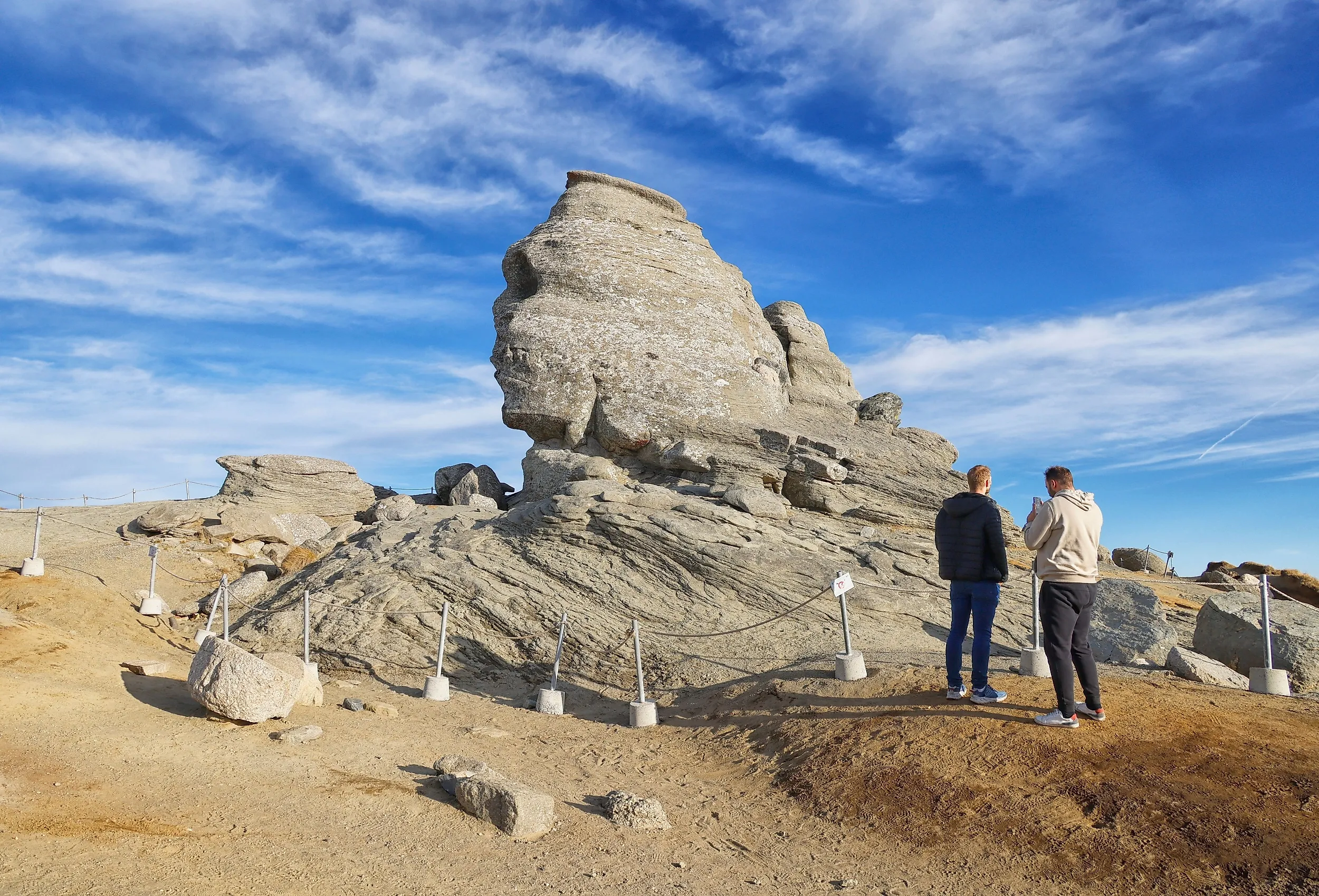 The Sphinx of Bucegi Mountains, legendary landmark of Romania, Europe	
