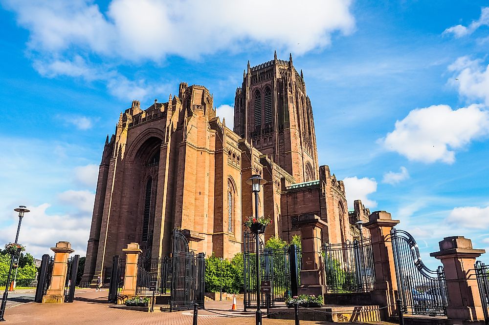 The Liverpool Cathedral is the largest Anglican church building in the United Kingdom.