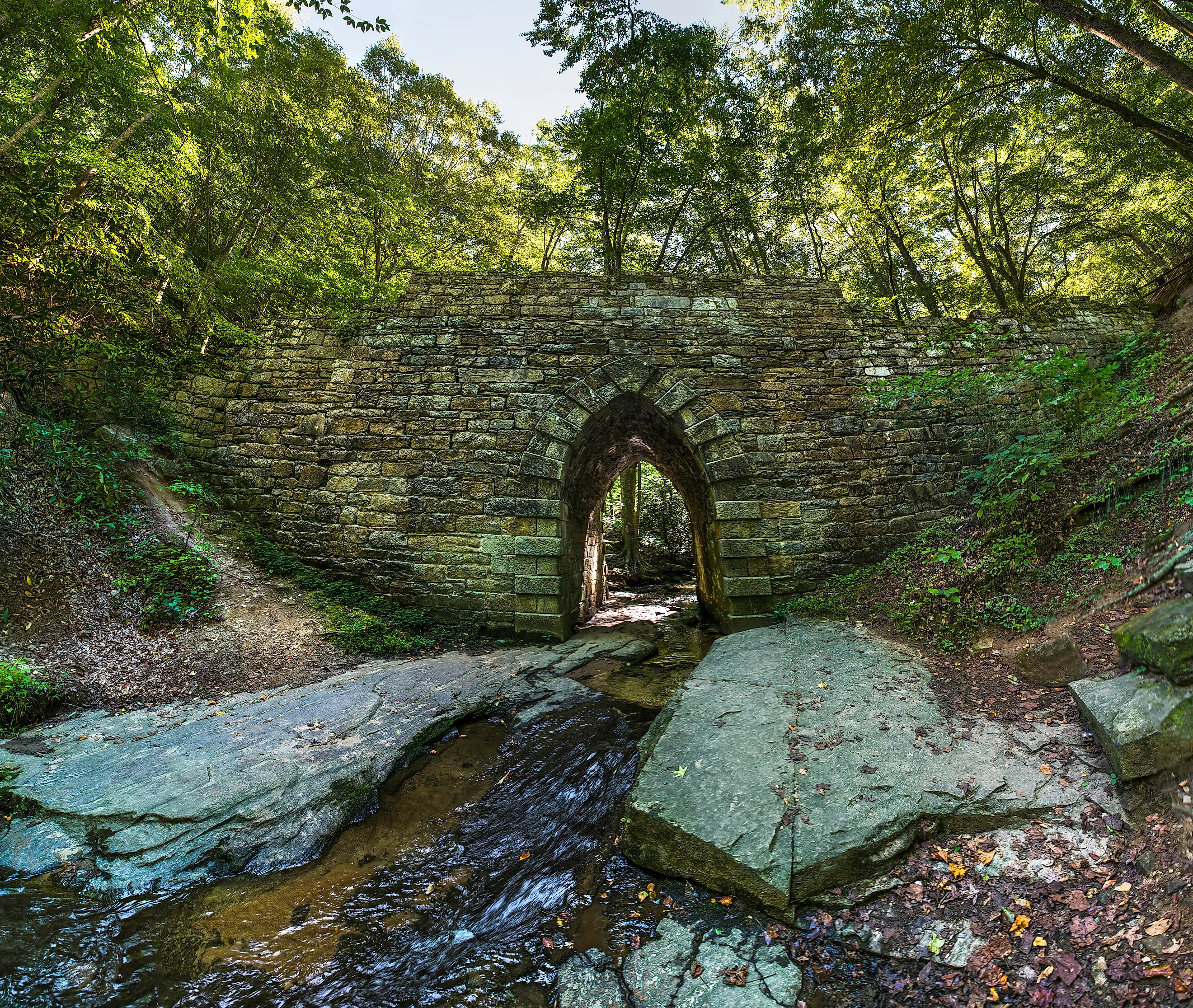 The historic Poinsett Bridge in Landrum, South Carolina.