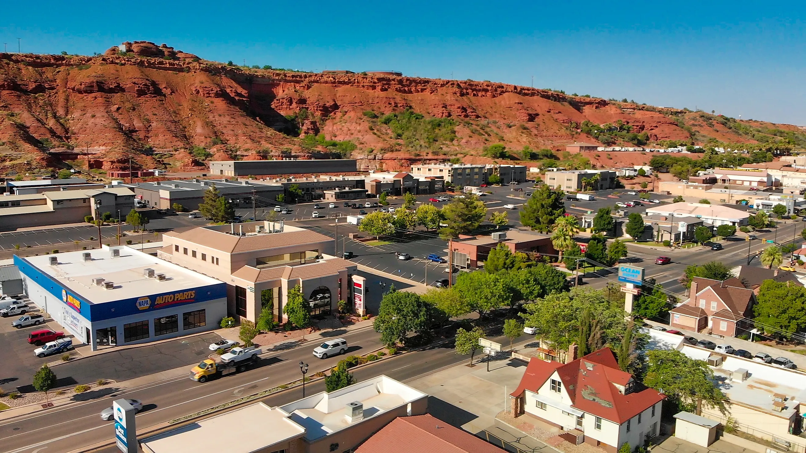 Aerial view of St. George, Utah. Editorial credit: GagliardiPhotography via Shutterstock.com