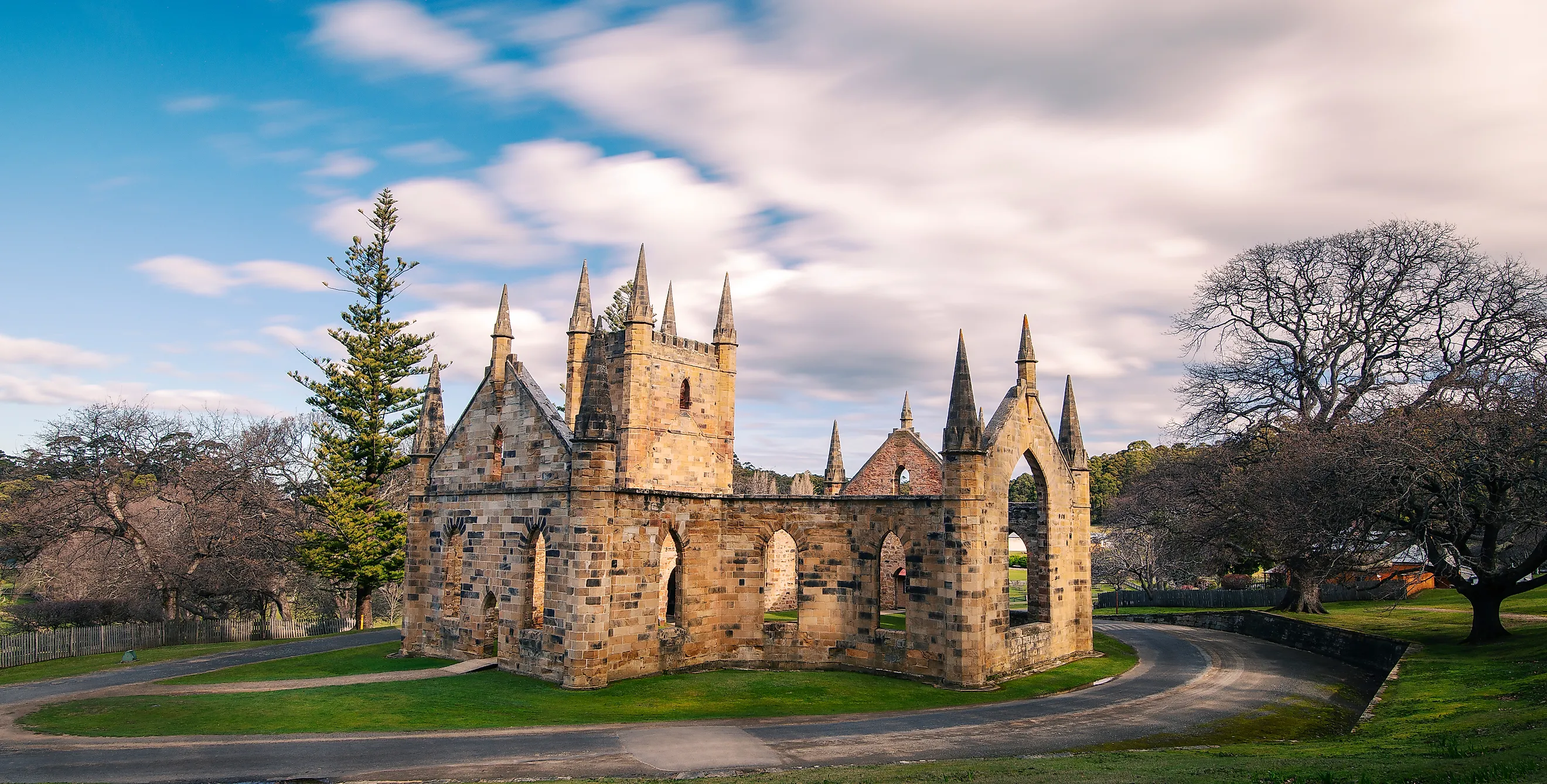 Port Arthur the old convict colony and historic jail located in Tasmania, Australia.