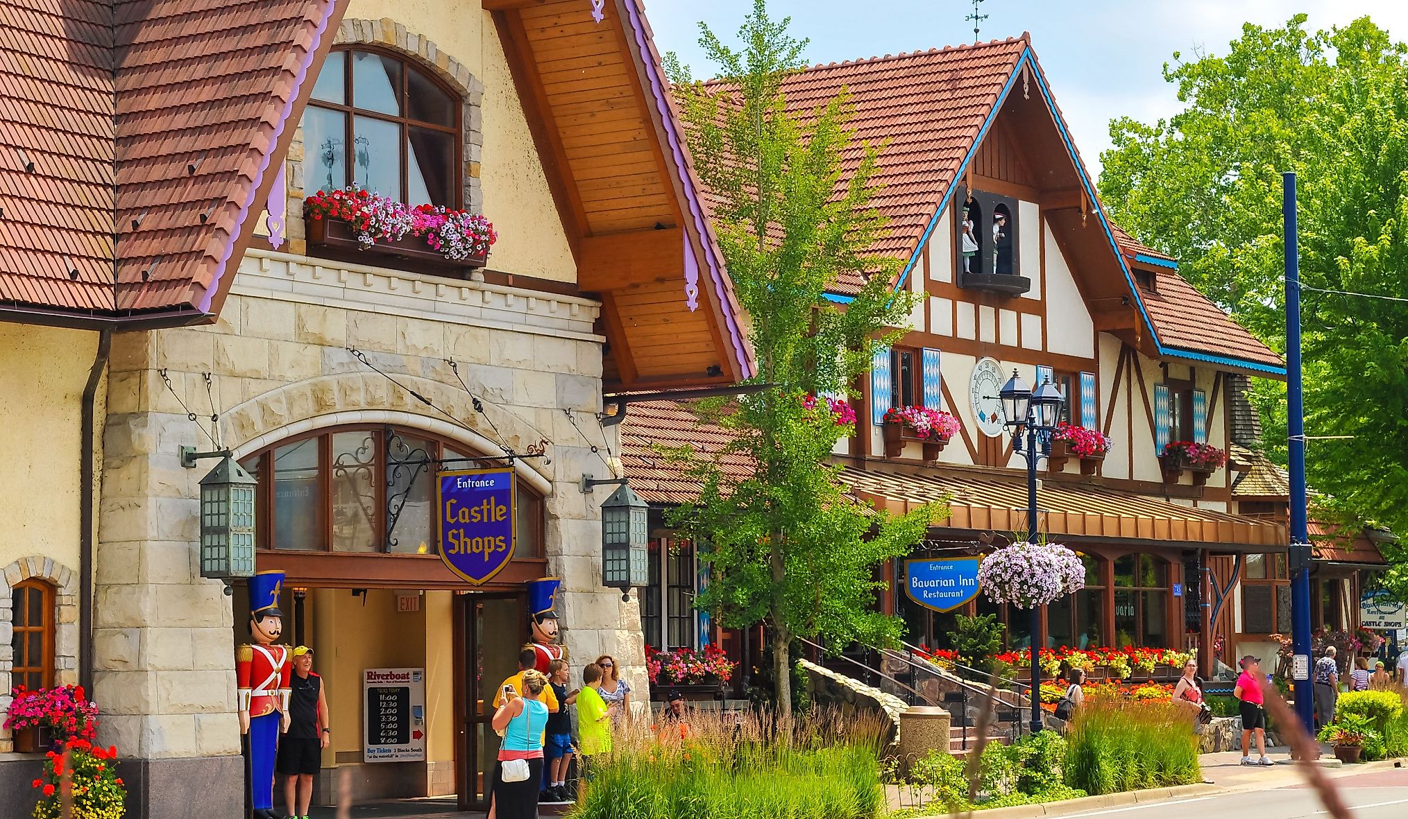 The Bavarian Inn, one of the main restaurants and attractions in this Michigan town. Editorial credit: Kenneth Sponsler / Shutterstock.com