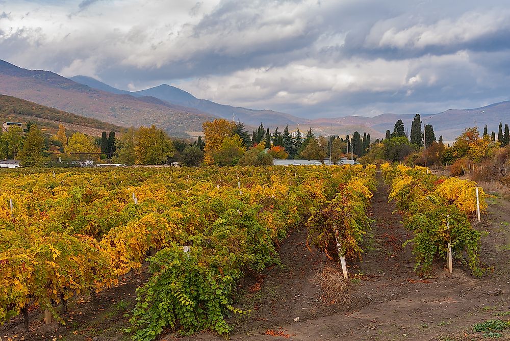 The mountainous landscape of the Crimean Peninsula.