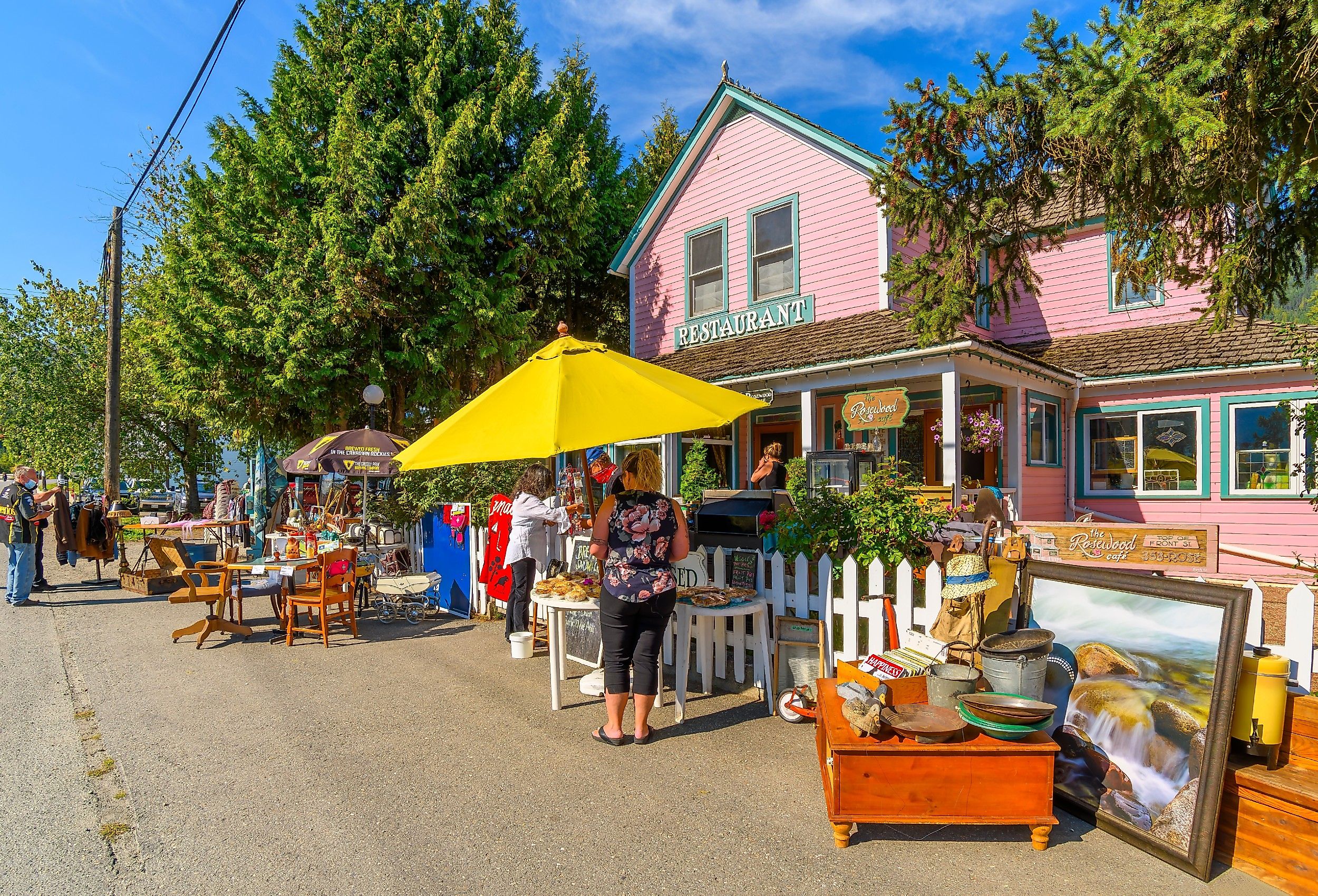Antique sale in Kaslo, British Columbia. Image credit Kirk Fisher via Shutterstock