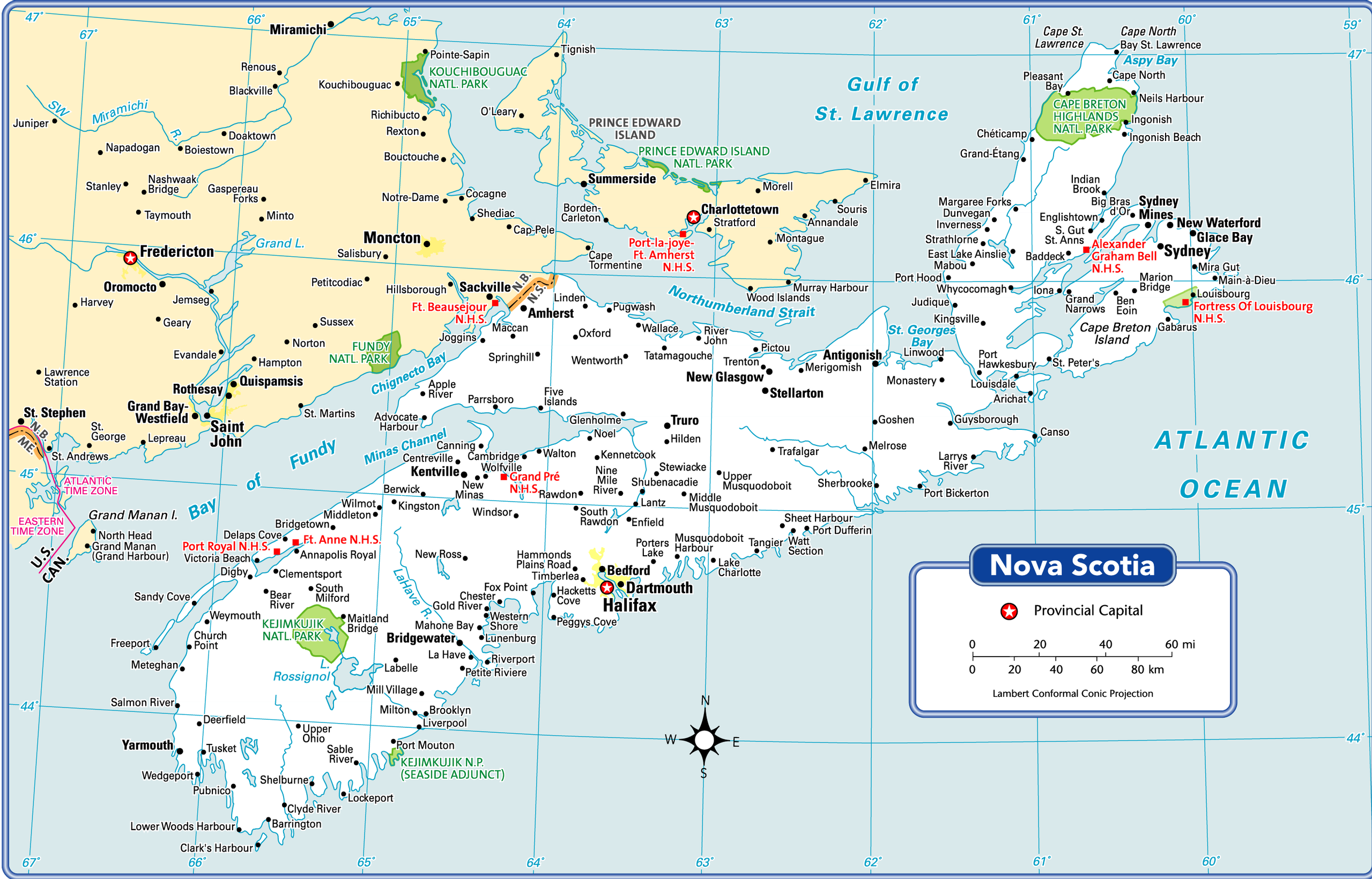 Map Of Nova Scotia Towns Nova Scotia Maps & Facts - World Atlas