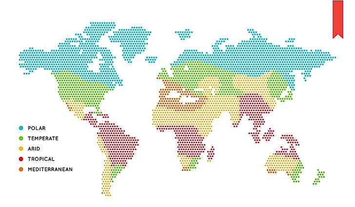 A climate map is a graphical representation of the distribution of the prevailing weather patterns in a given area that has been observed over a long period.