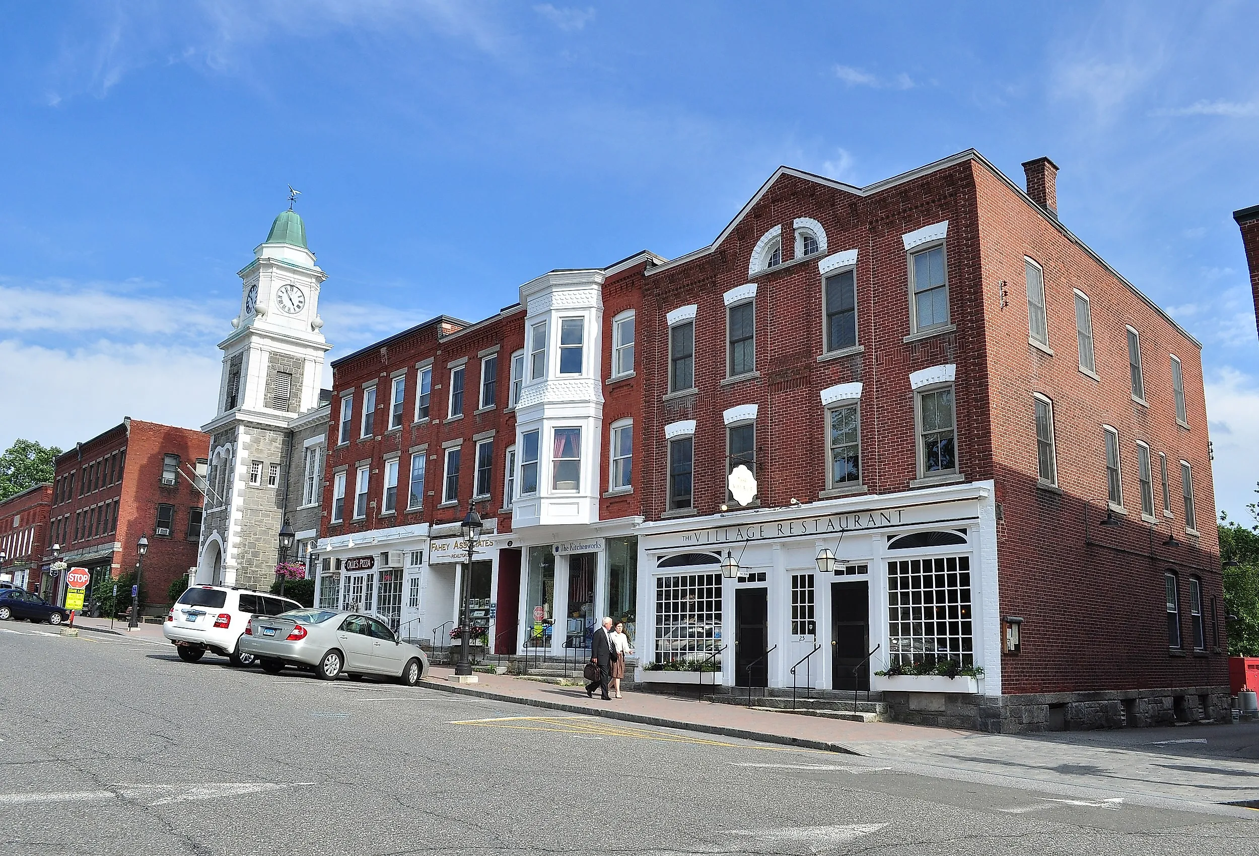 Buildings on West Street, Litchfield, Connecticut. Image credit Joe Mabel, CC BY-SA 2.0 <https://creativecommons.org/licenses/by-sa/2.0>, via Wikimedia Commons