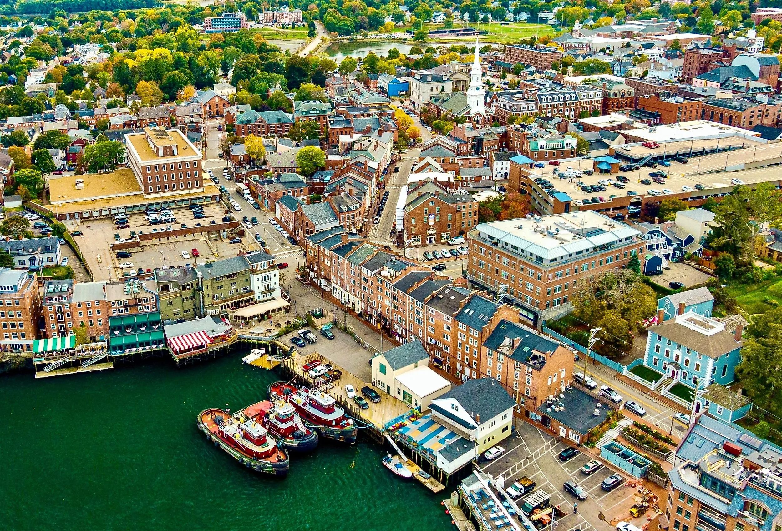 Overlooking downtown Portsmouth, New Hampshire. 