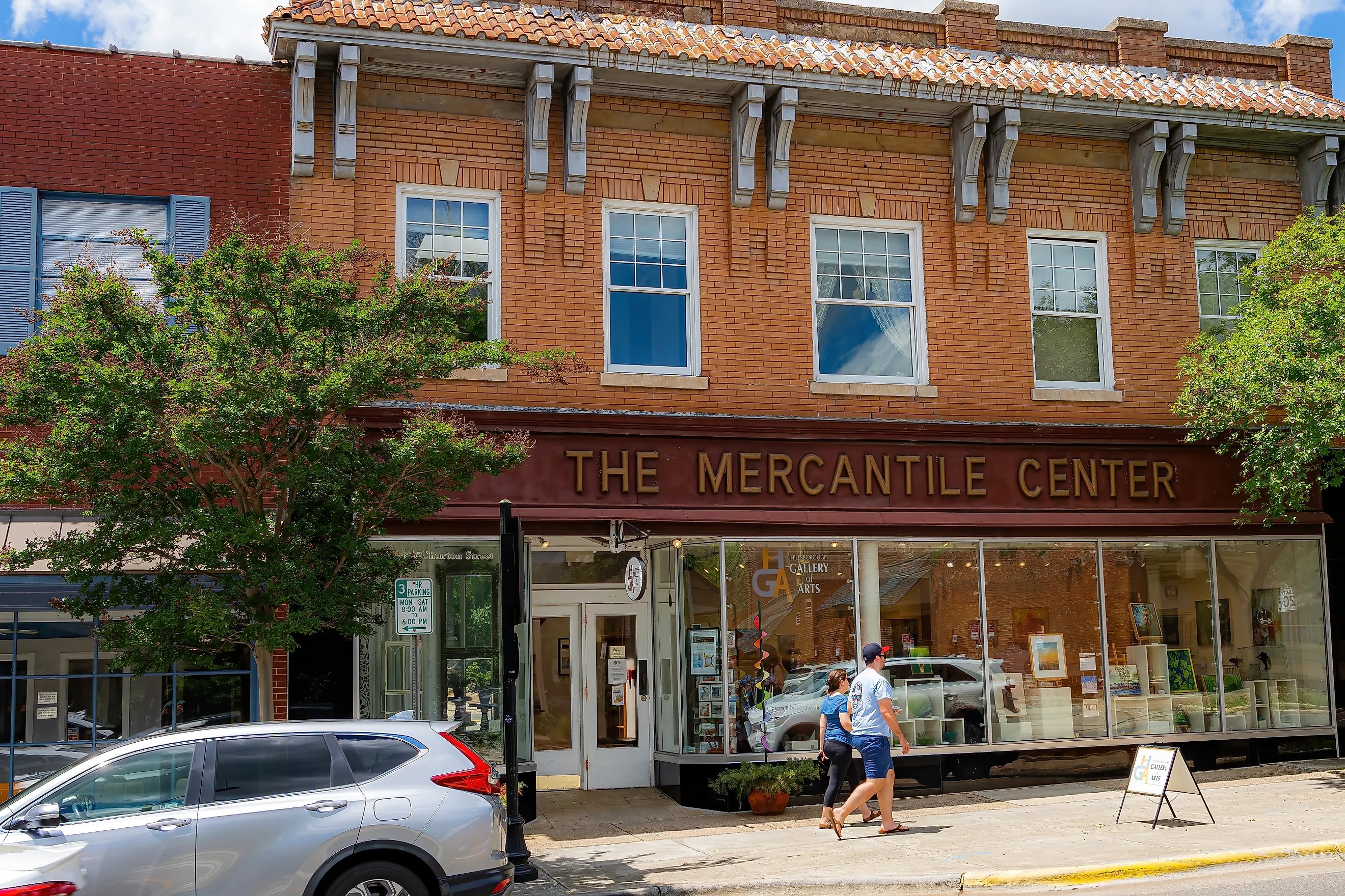 The Mercantile Center is the Home of the Gallery of Arts in Hillsborough, North Carolina