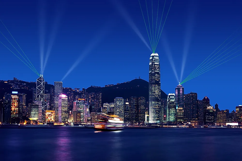 The Symphony of Lights in Hong Kong.