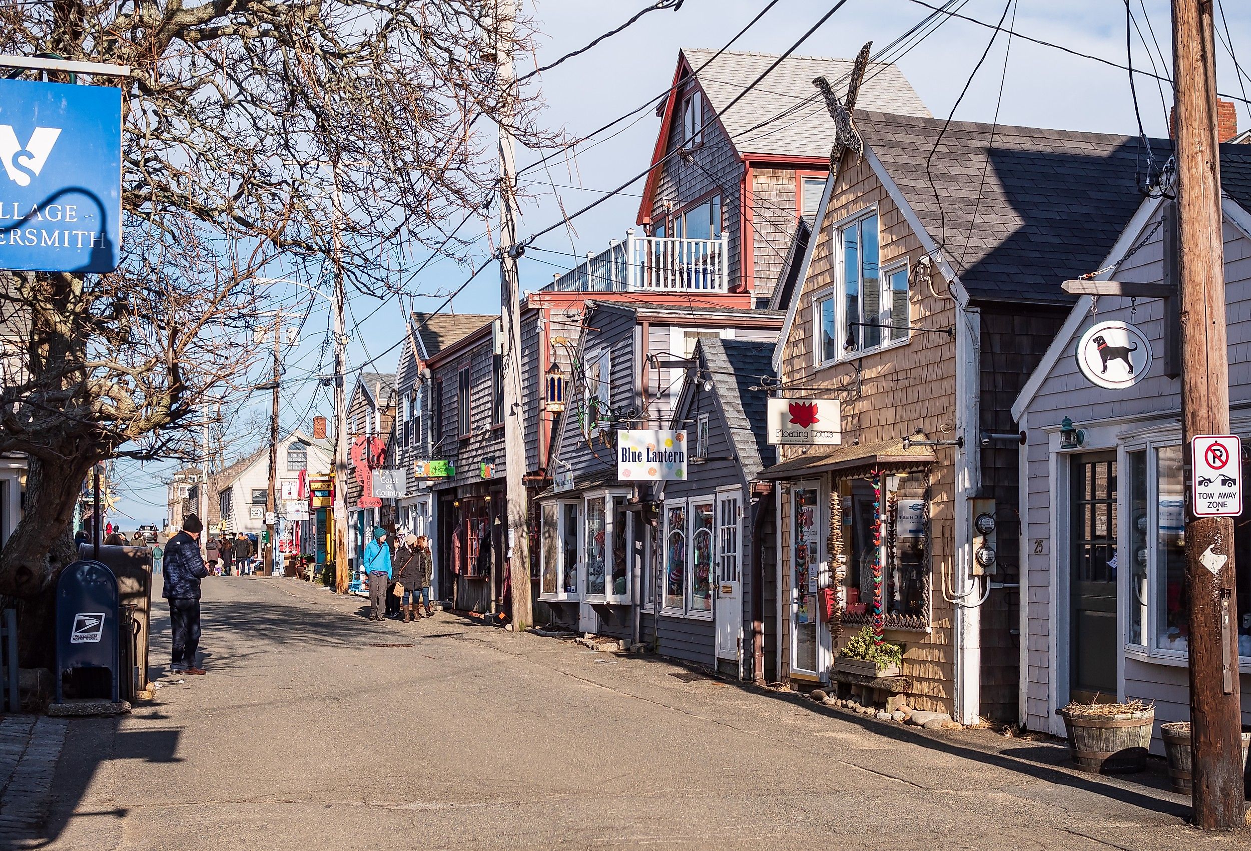 Downtown Rockport, Massachusetts, in winter. Image credit Micha Weber via Shutterstock