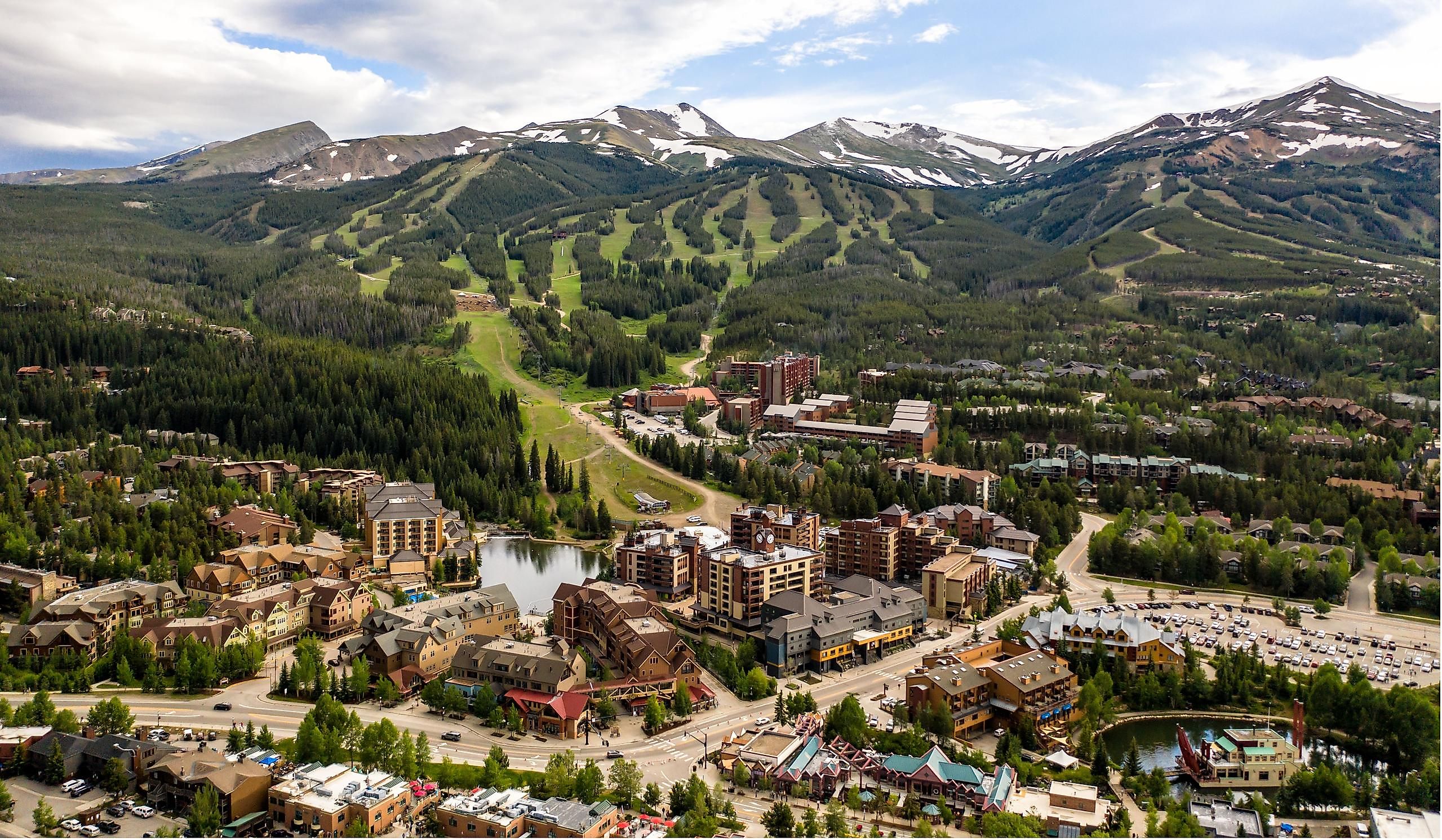 Aerial drone photo - Rugged Rocky Mountains of Breckenridge, Colorado.