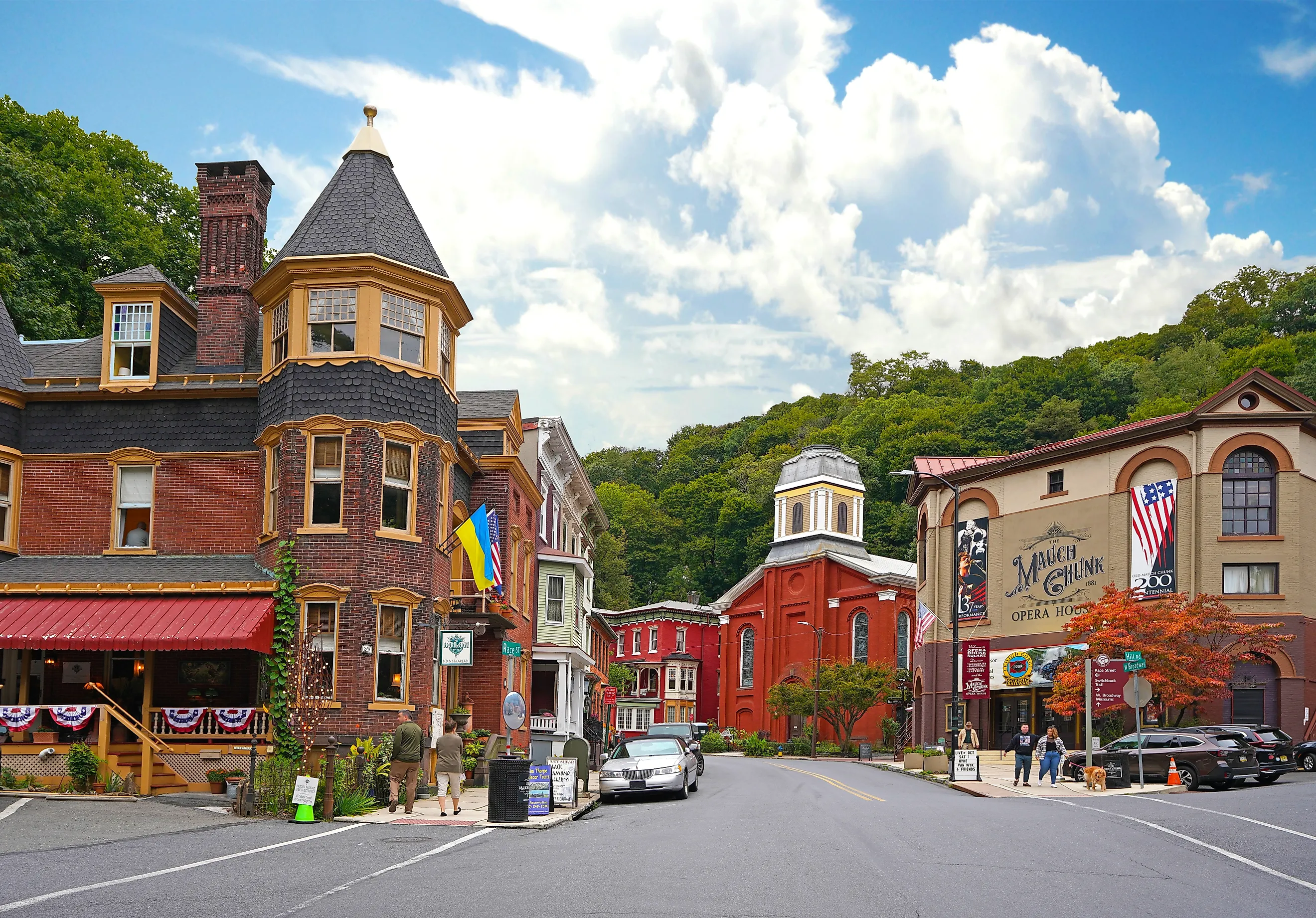 The Mauch Chunk Opera House in historic downtown Jim Thorpe , Pennsylvania. Image credit: zimmytws / Shutterstock.com.