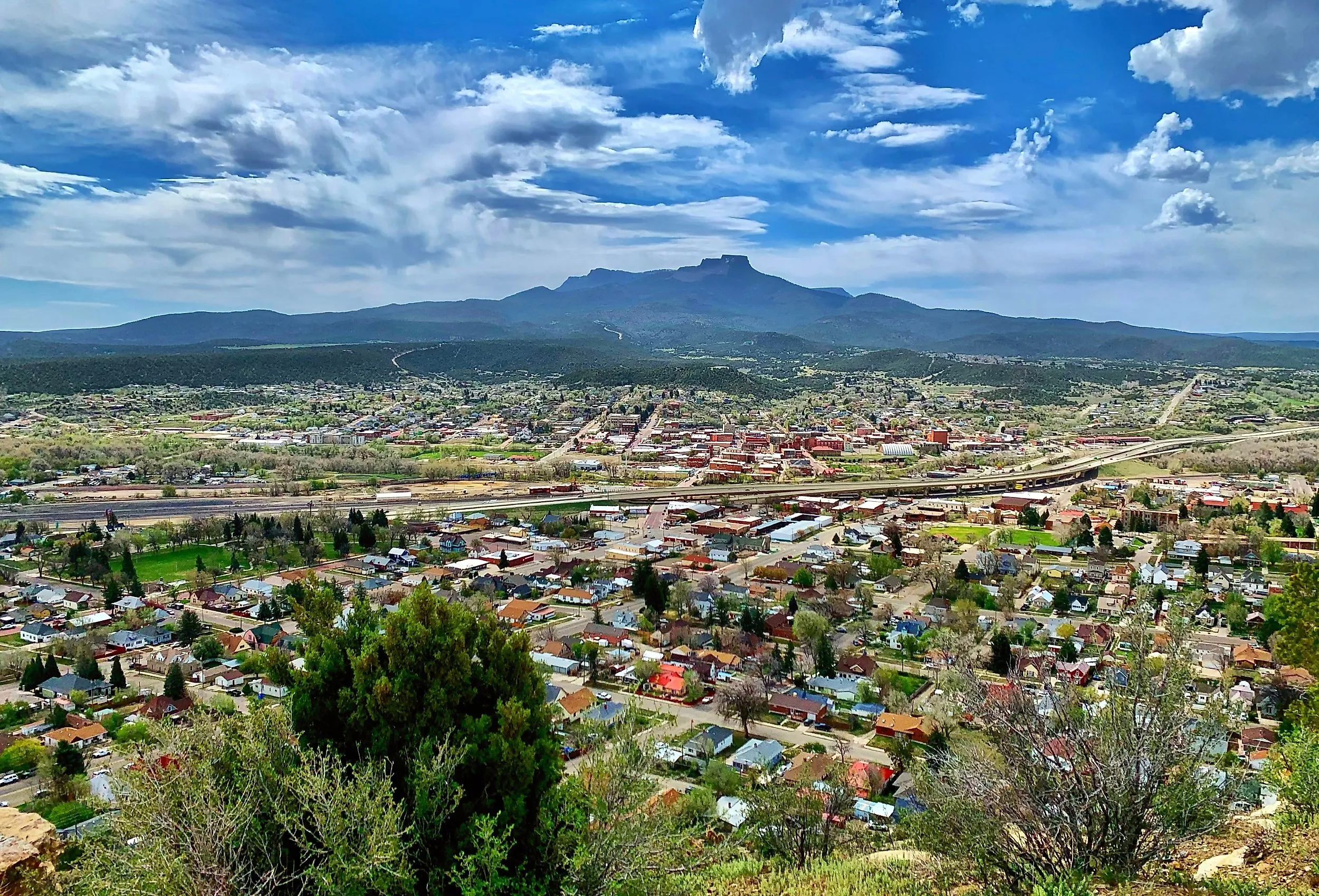 Trinidad, Colorado from above. 