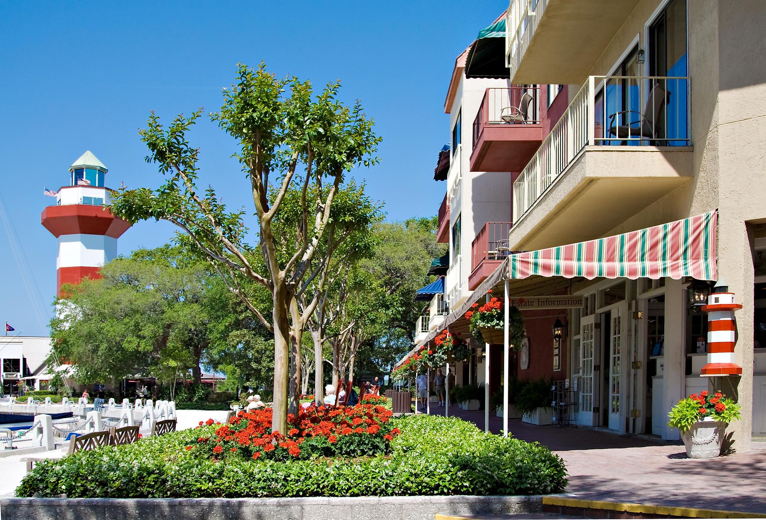 The famous Harbour Town located on Hilton Head Island, South Carolina; USA.