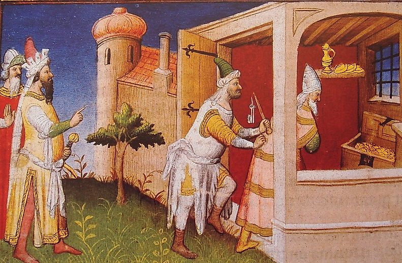 Caliph Al-Musta’sim is imprisoned following the 1258 Siege of Baghdad, an event is that claimed to have taken more than 2 million lives.