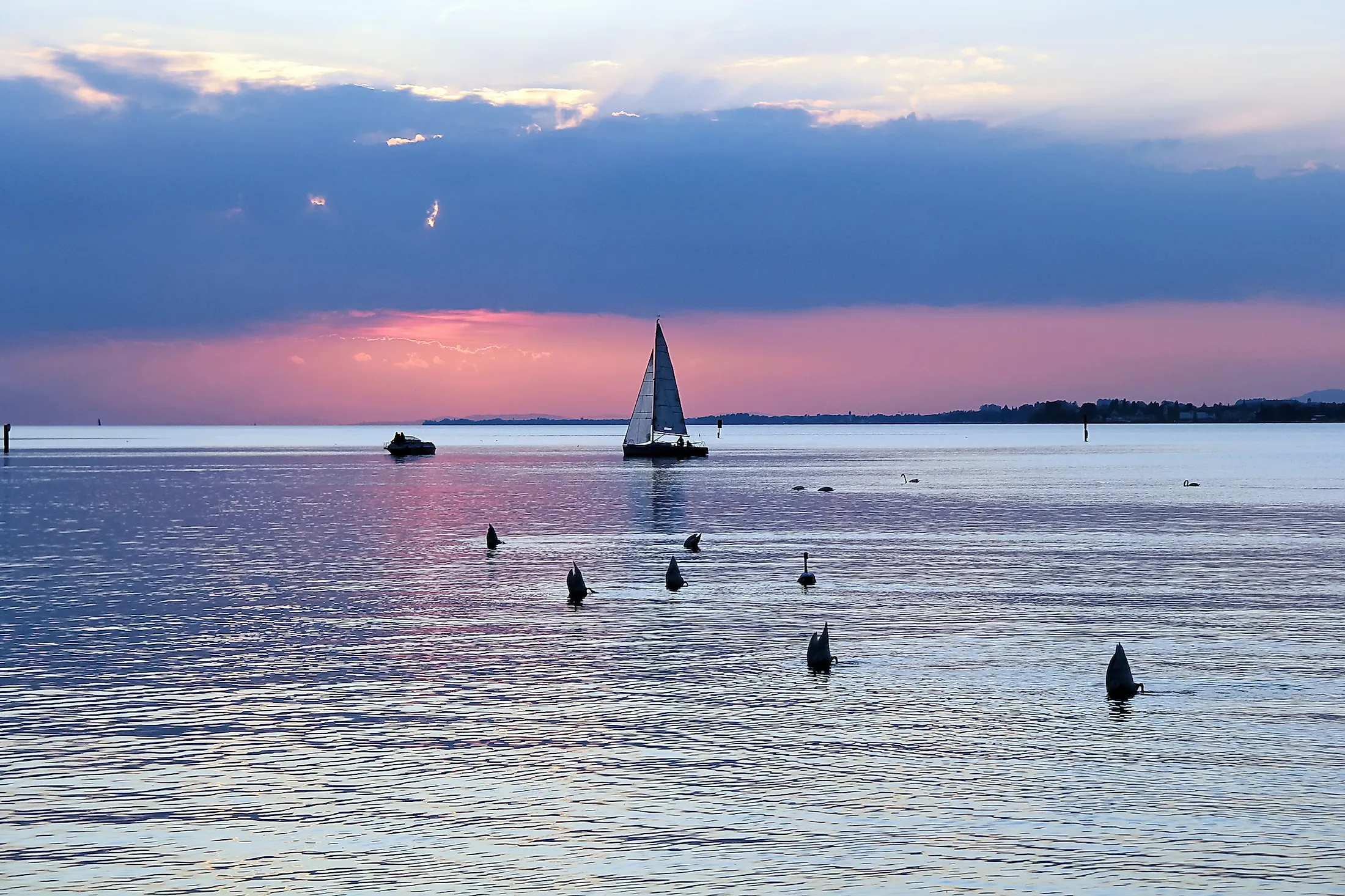 Lake Constance, also known as Bodensee in German, is a large body of water that is shared by the three European nations.