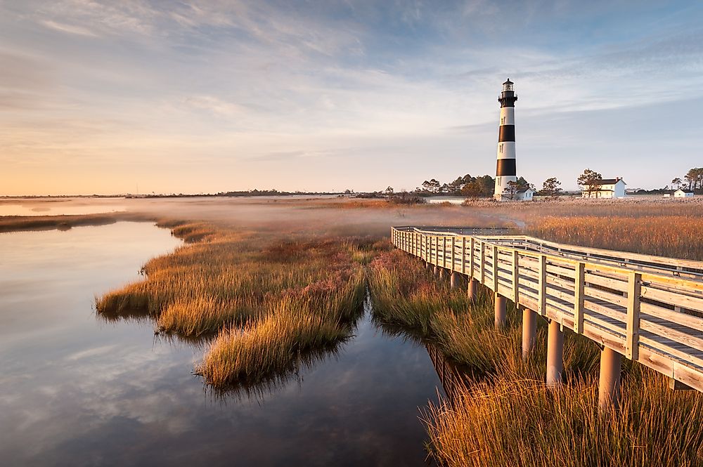 One of the many lighthouses along the Carolina coast.