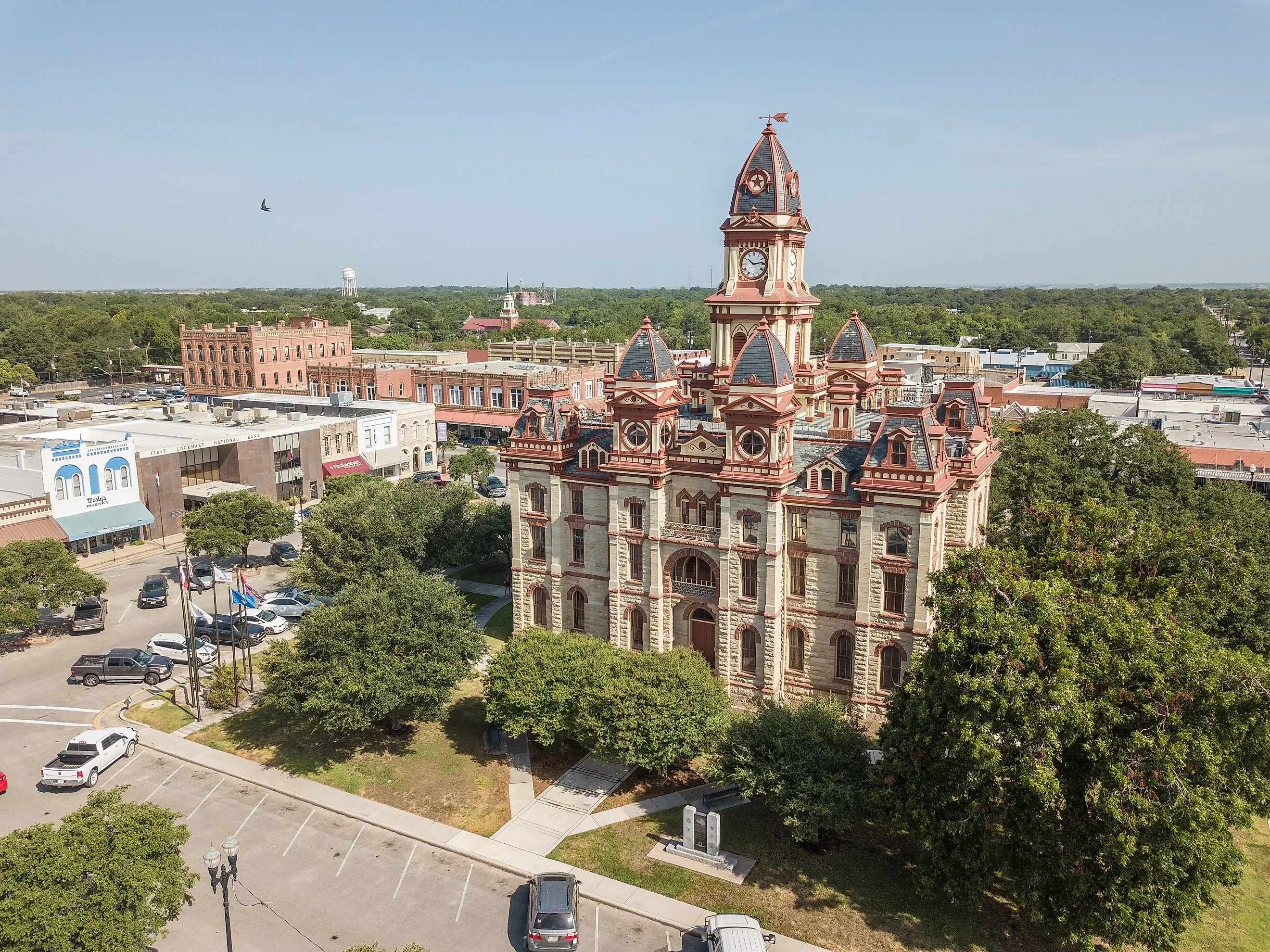Aerial view of Lockhart, Texas. Image credit: Jo Hunter / Shutterstock.com.