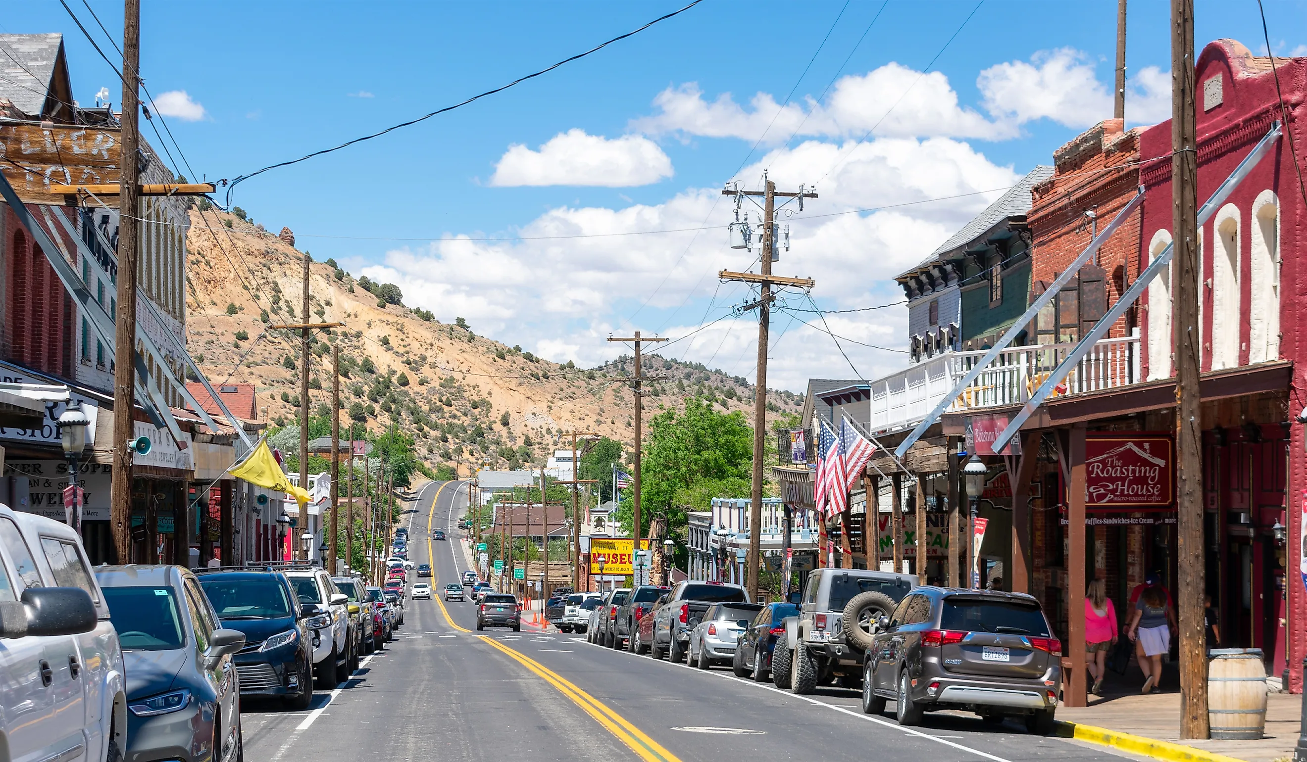 Main Street in Virginia City, Nevada.