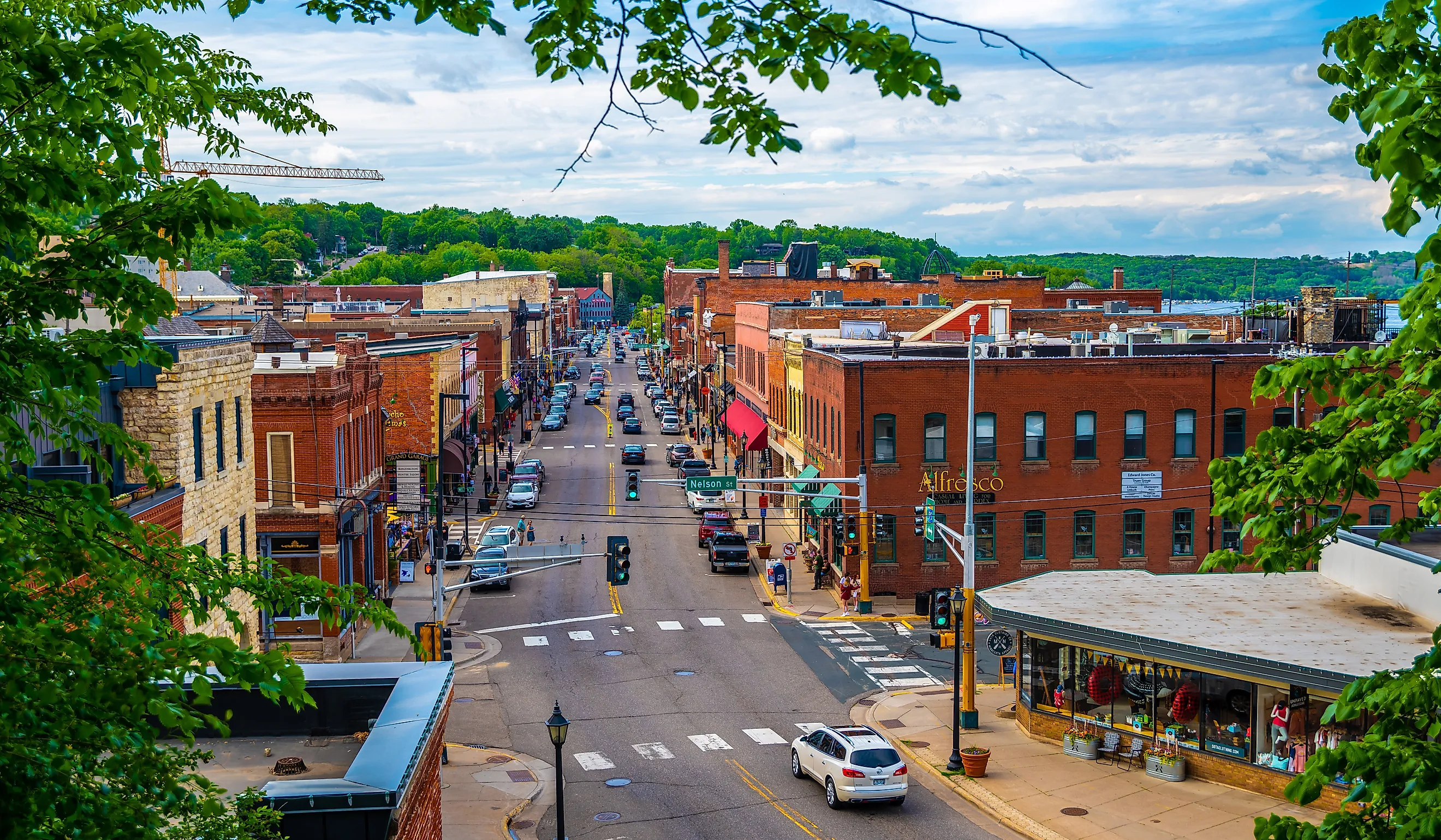 Aerial view of Stillwater, Minnesota.