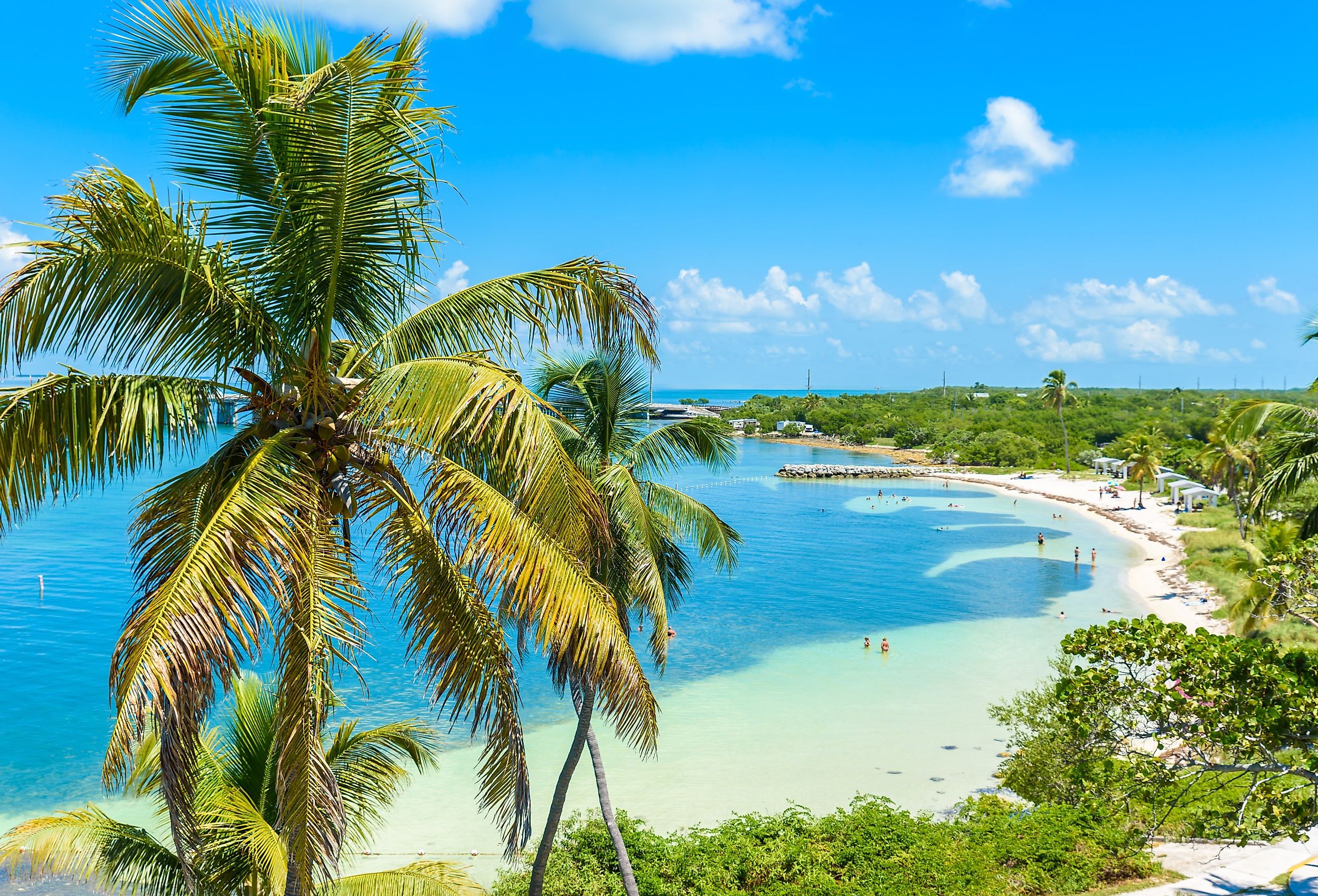 Bahia Honda State Park, Calusa Beach, Florida Keys, tropical coast with paradise beaches.