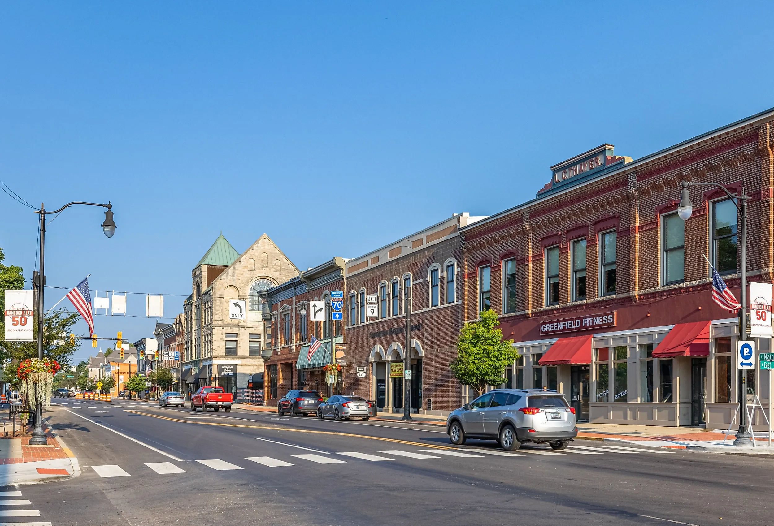 Downtown Greenfield, Indiana. Image credit Roberto Galan via Shutterstock