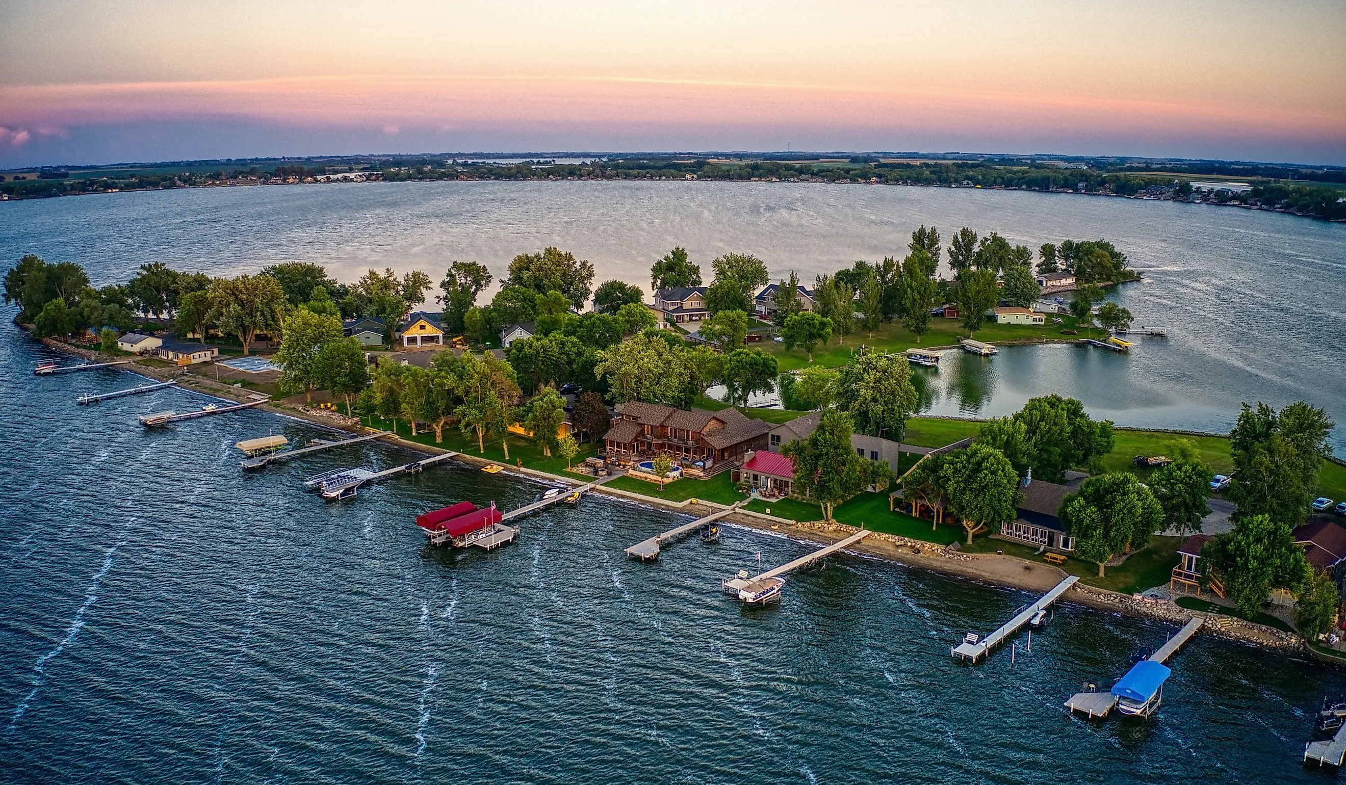Aerial View of Lake Madison, South Dakota