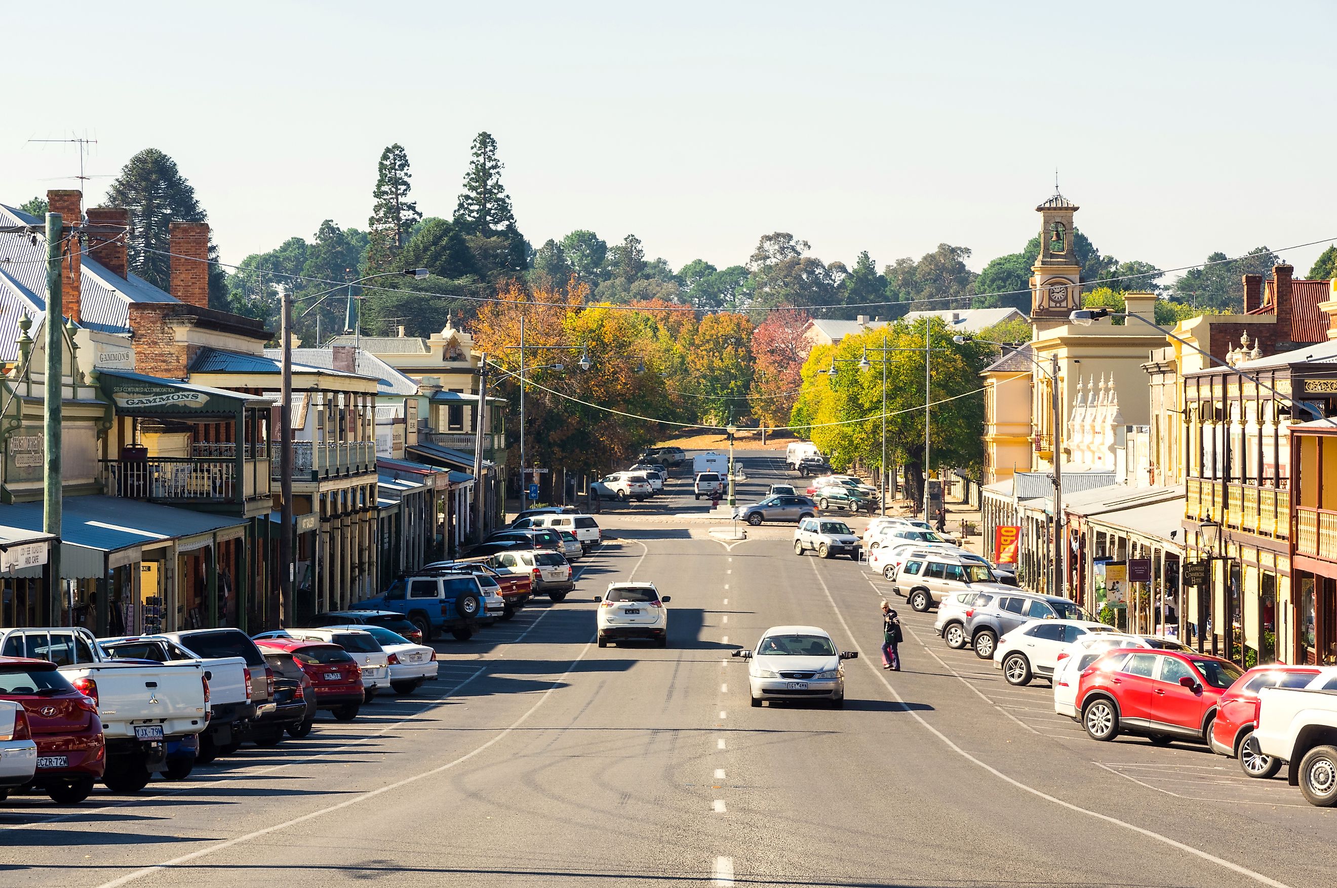 View along Ford Street in Beechworth, Australia. Editorial credit: Nils Versemann / Shutterstock.com.