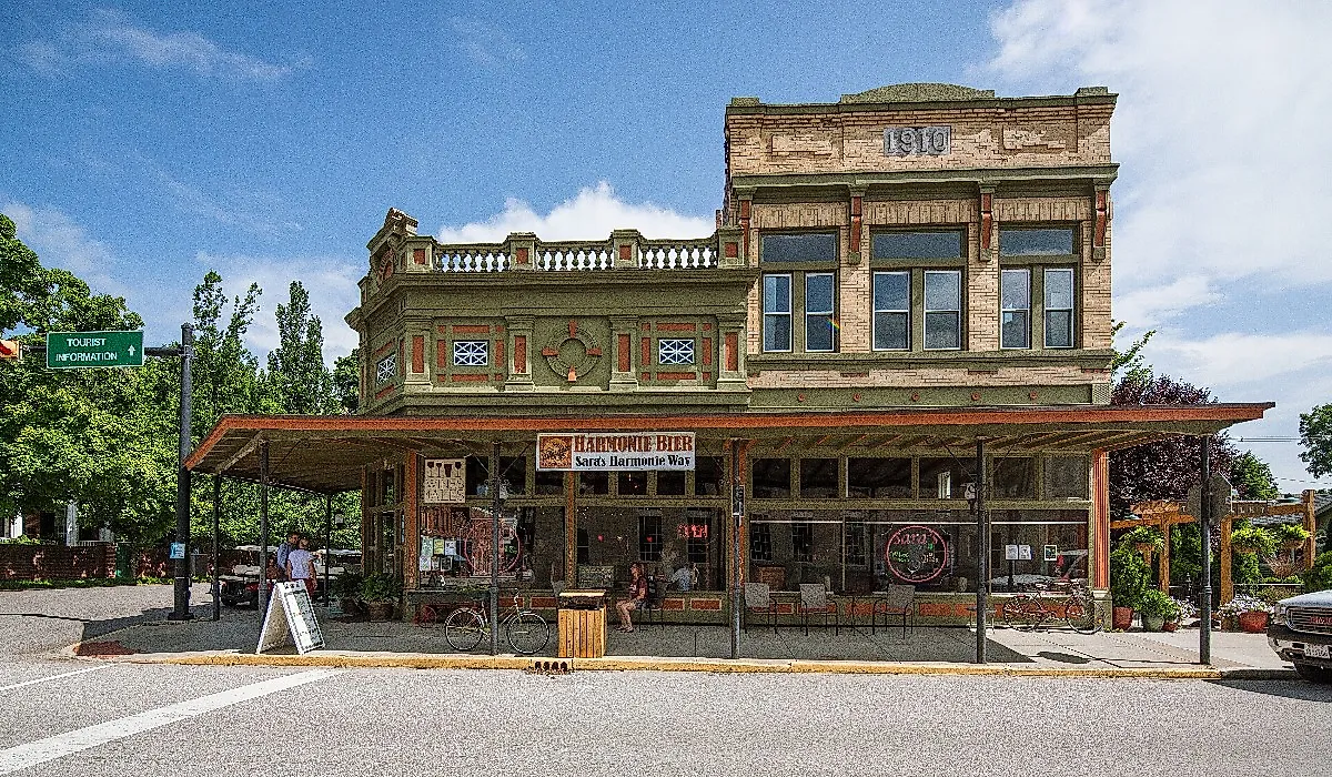 Small town New Harmony, Indiana.