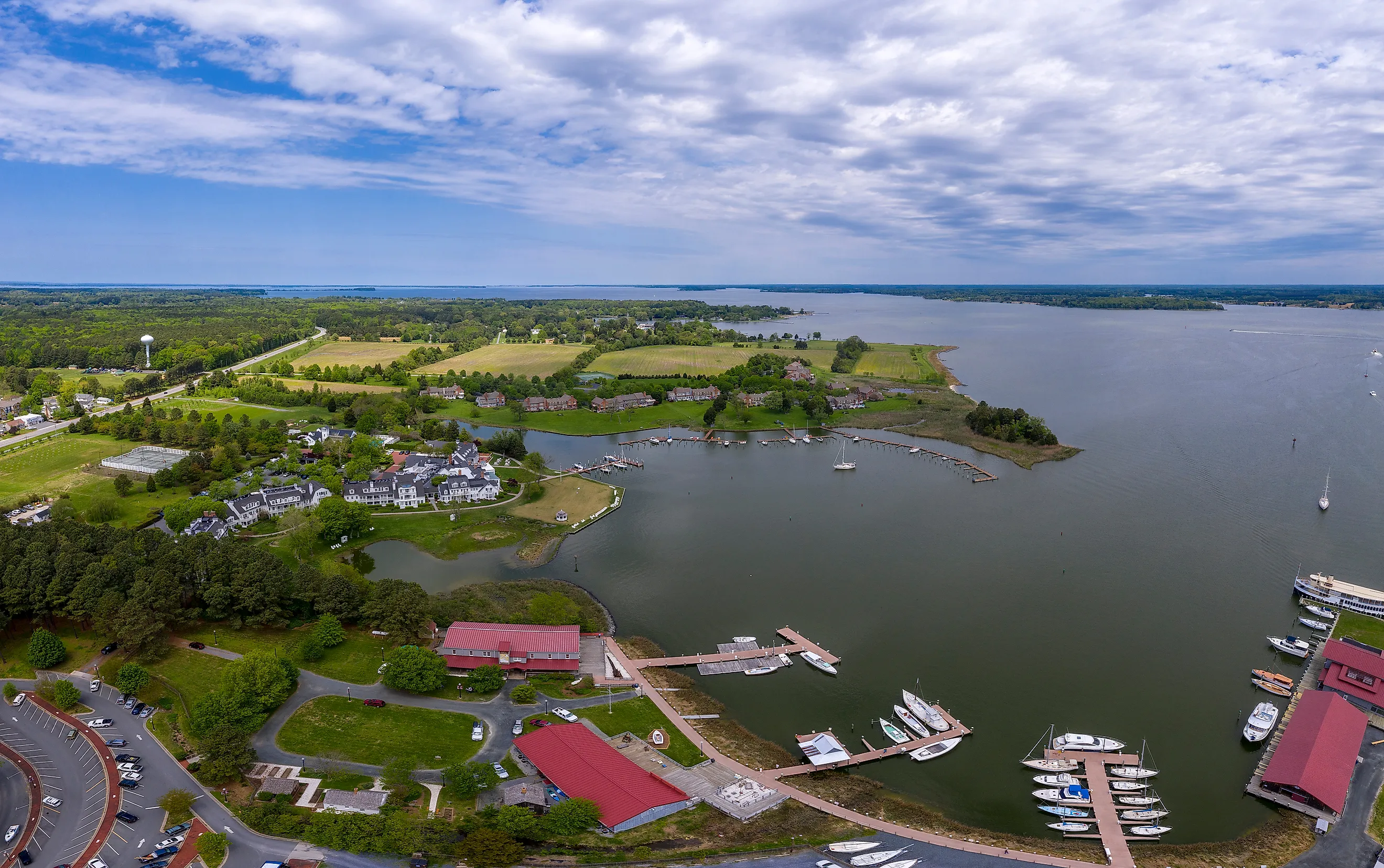 St. Michaels and the Chesapeake Bay, Maryland.