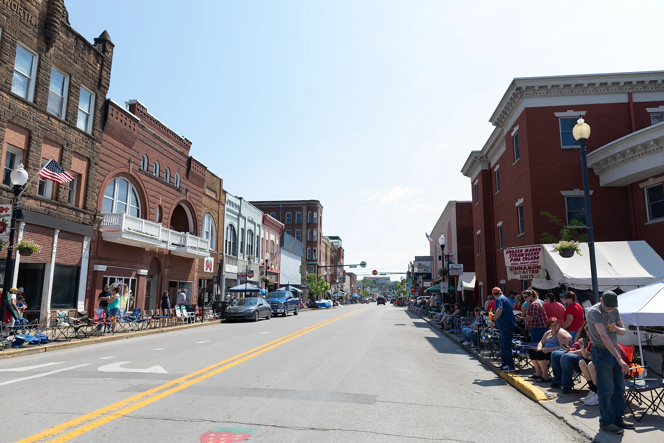 Historic buildings along Main Street in Buckhannon, West Virginia. Image credit: Roberto Galan / Shutterstock.com.
