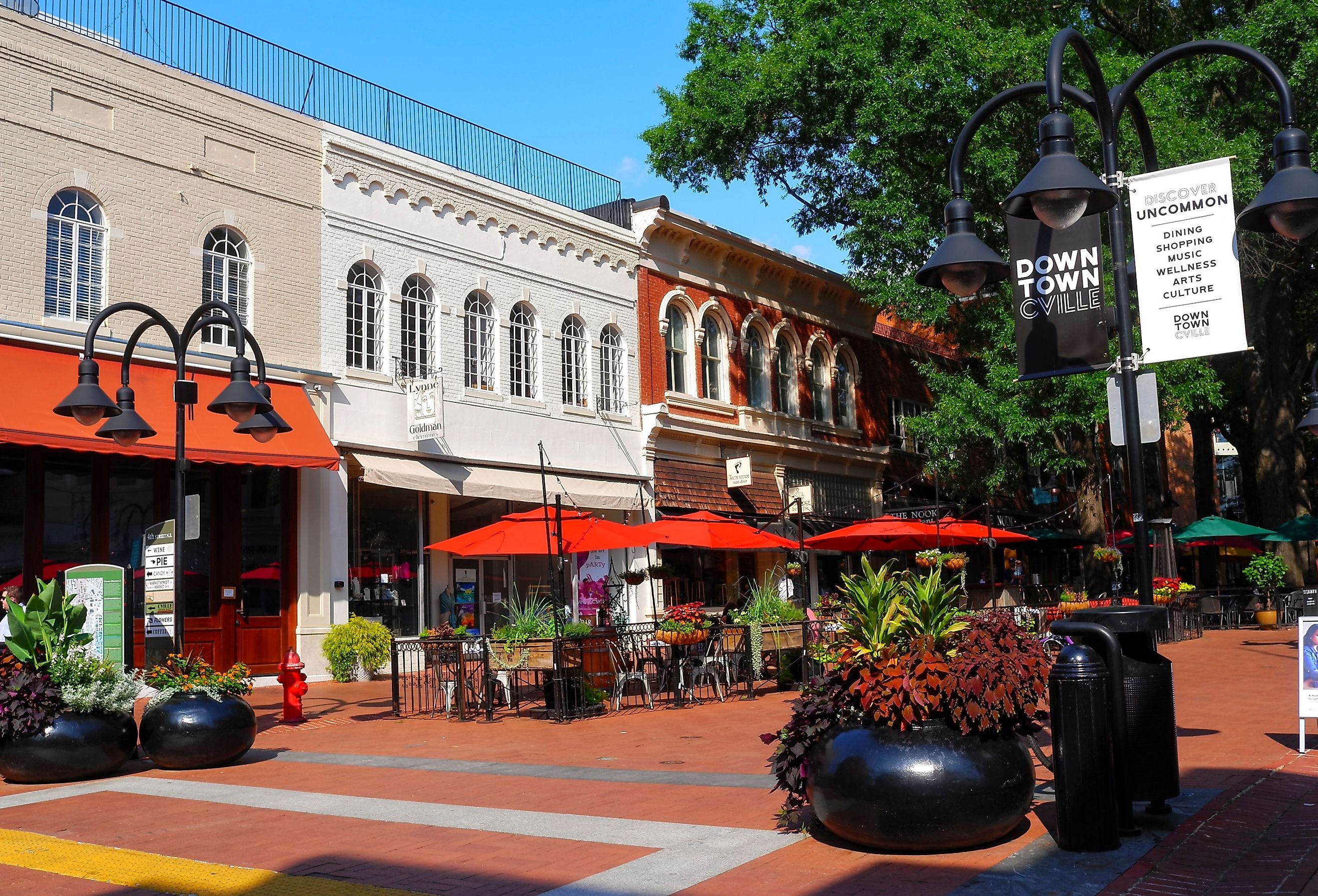 The Downtown Mall in Charlottesville, VA USA. Image credit ImagineerInc via Shutterstock.