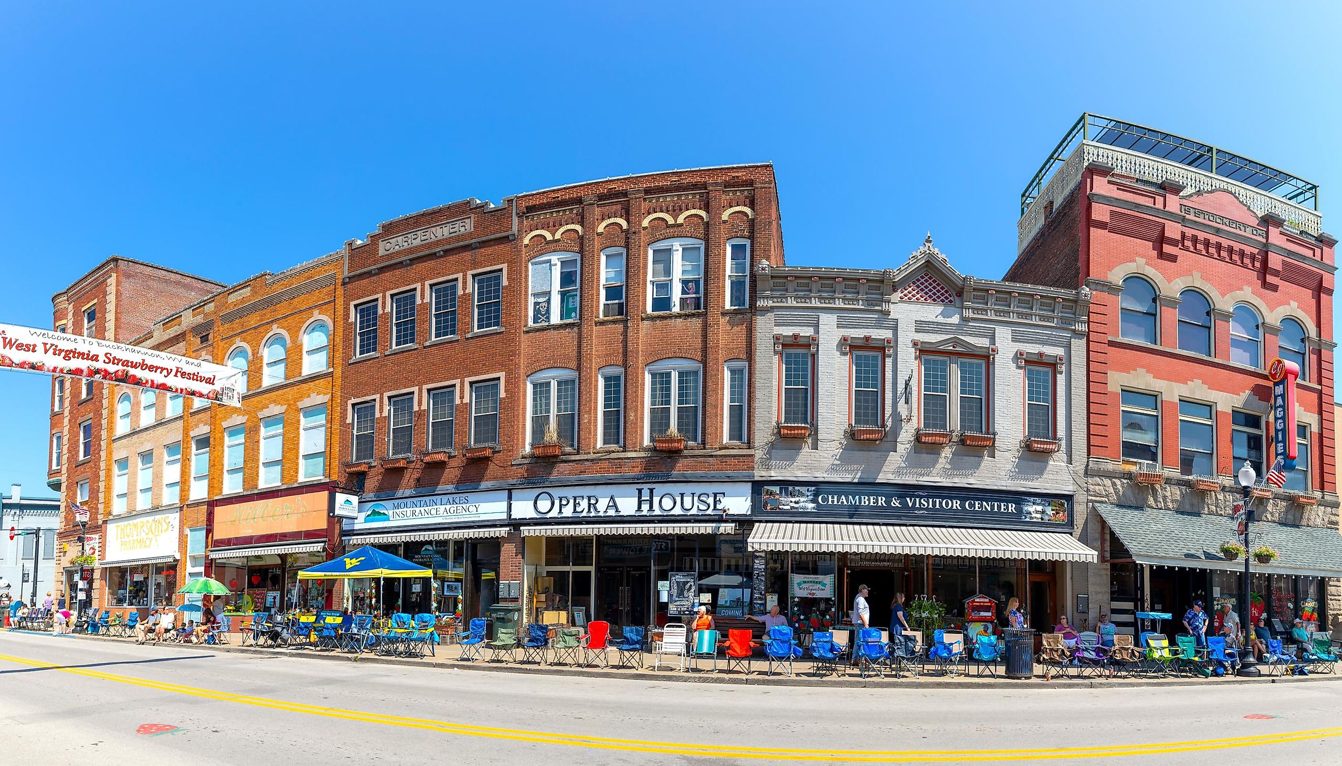 Historic Building along Main Street in Buckhannon, West Virginia. Editorial credit: Roberto Galan / Shutterstock.com