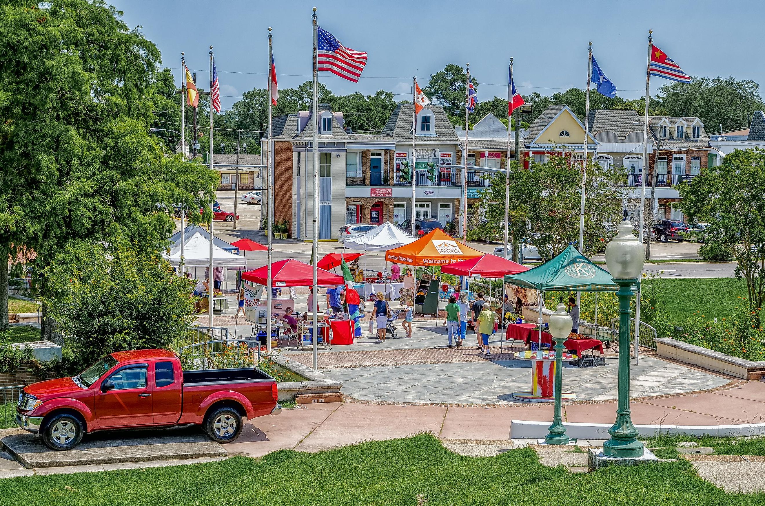 Weekly Crescent City Farmers Market is held at LaSalle's Landing, kenner, louisiana