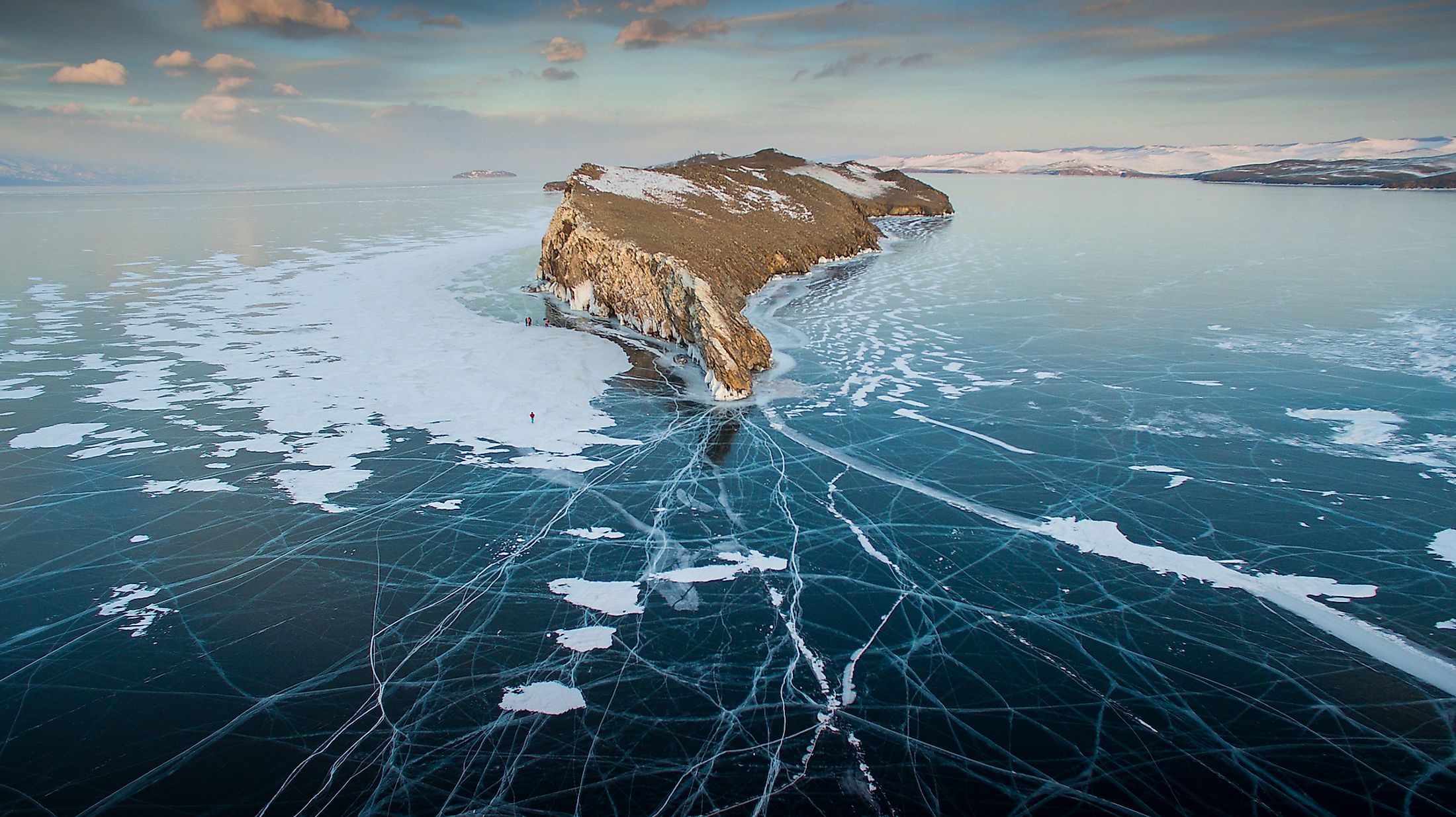 A frozen Lake Baikal