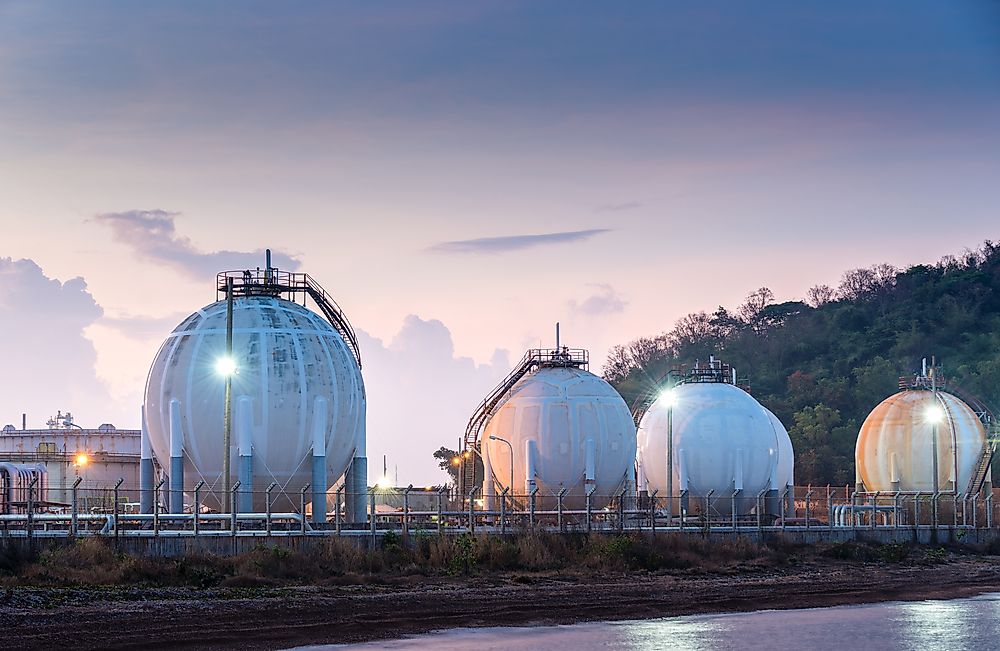 Tanks of natural gas.