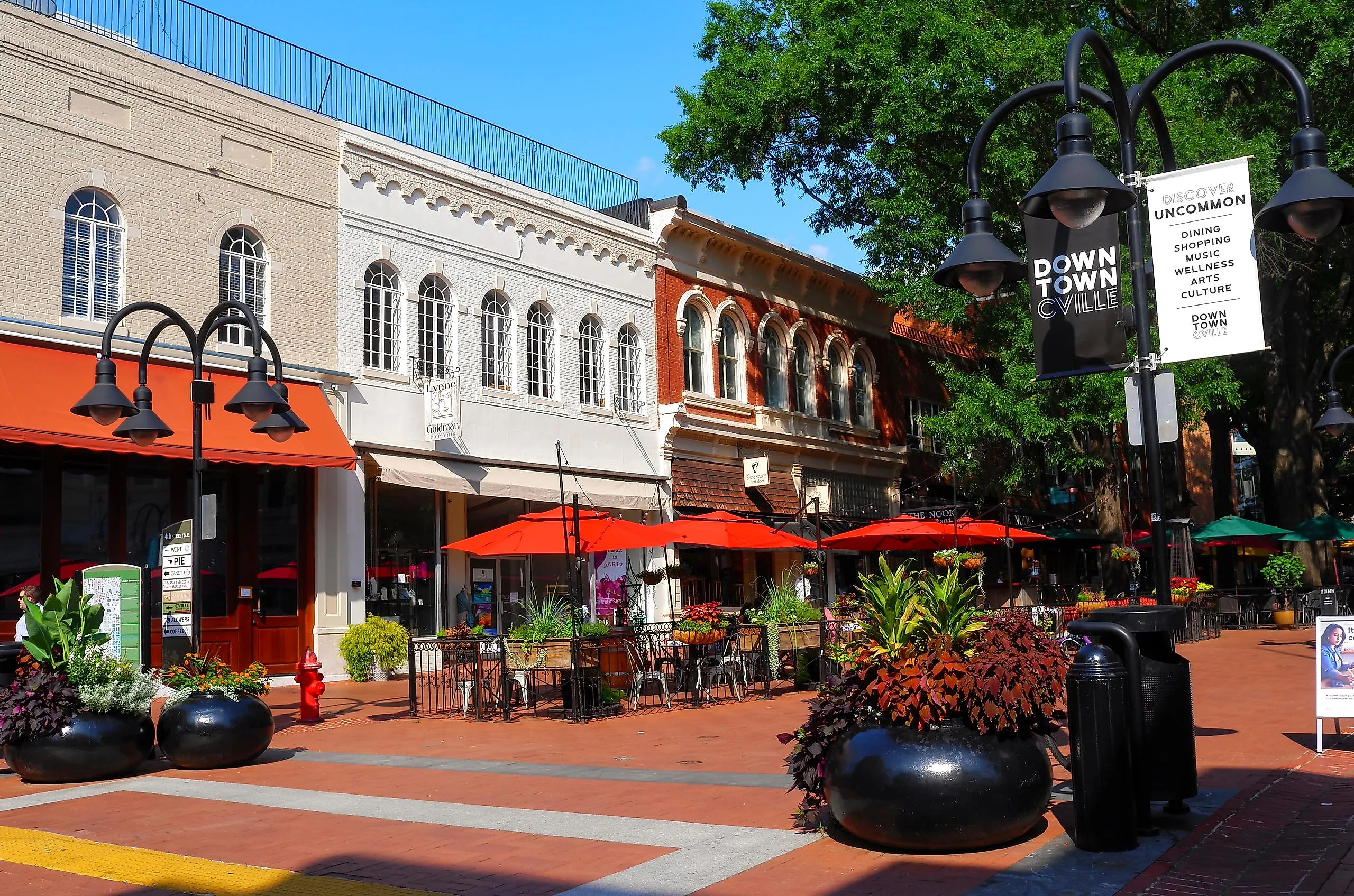 The Downtown Mall in Charlottesville, Virginia, via ImagineerInc / Shutterstock.com