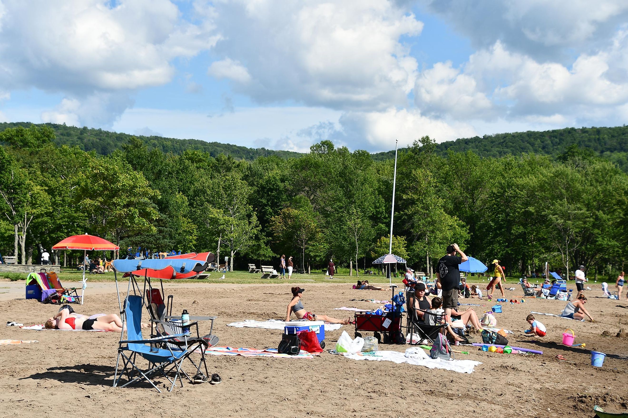 Glimmerglass State Park on Lake Otsego in Cooperstown, New York