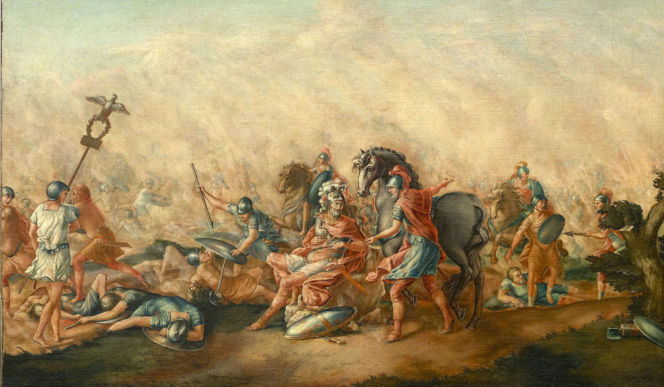 The Death of Paulus Aemilius at the Battle of Cannae Photo credit: Yale University Art Gallery By John Trumbull - Yale University Art Gallery - The Death of Paulus Aemilius at the Battle of Cannae, Public Domain, https://commons.wikimedia.org/w/index.php?