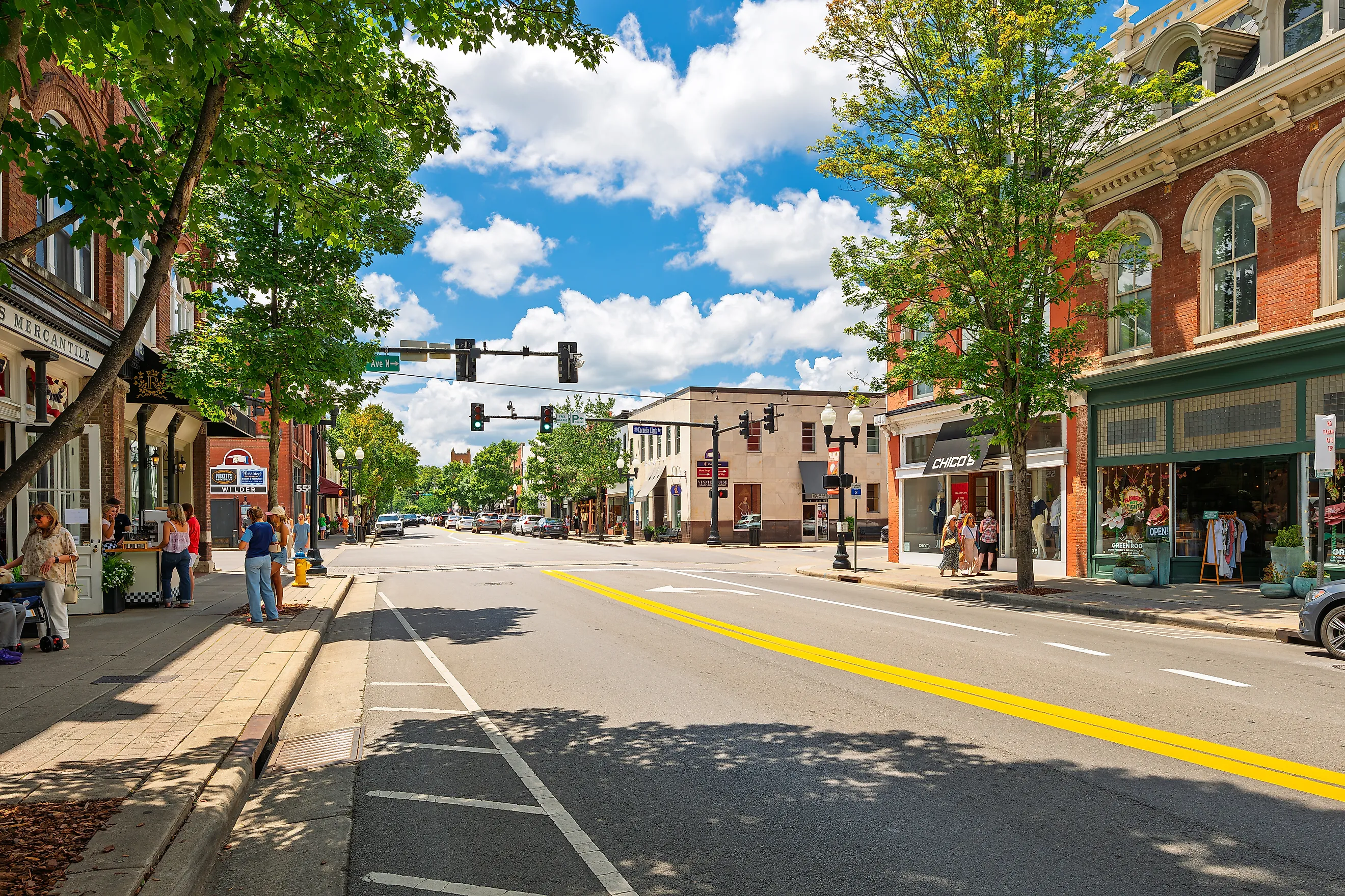 main street in Franklin, Tennessee
