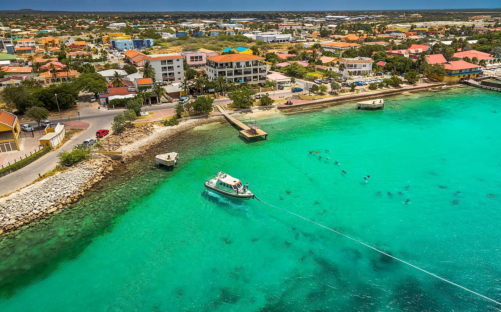 An aerial view of Bonaire.